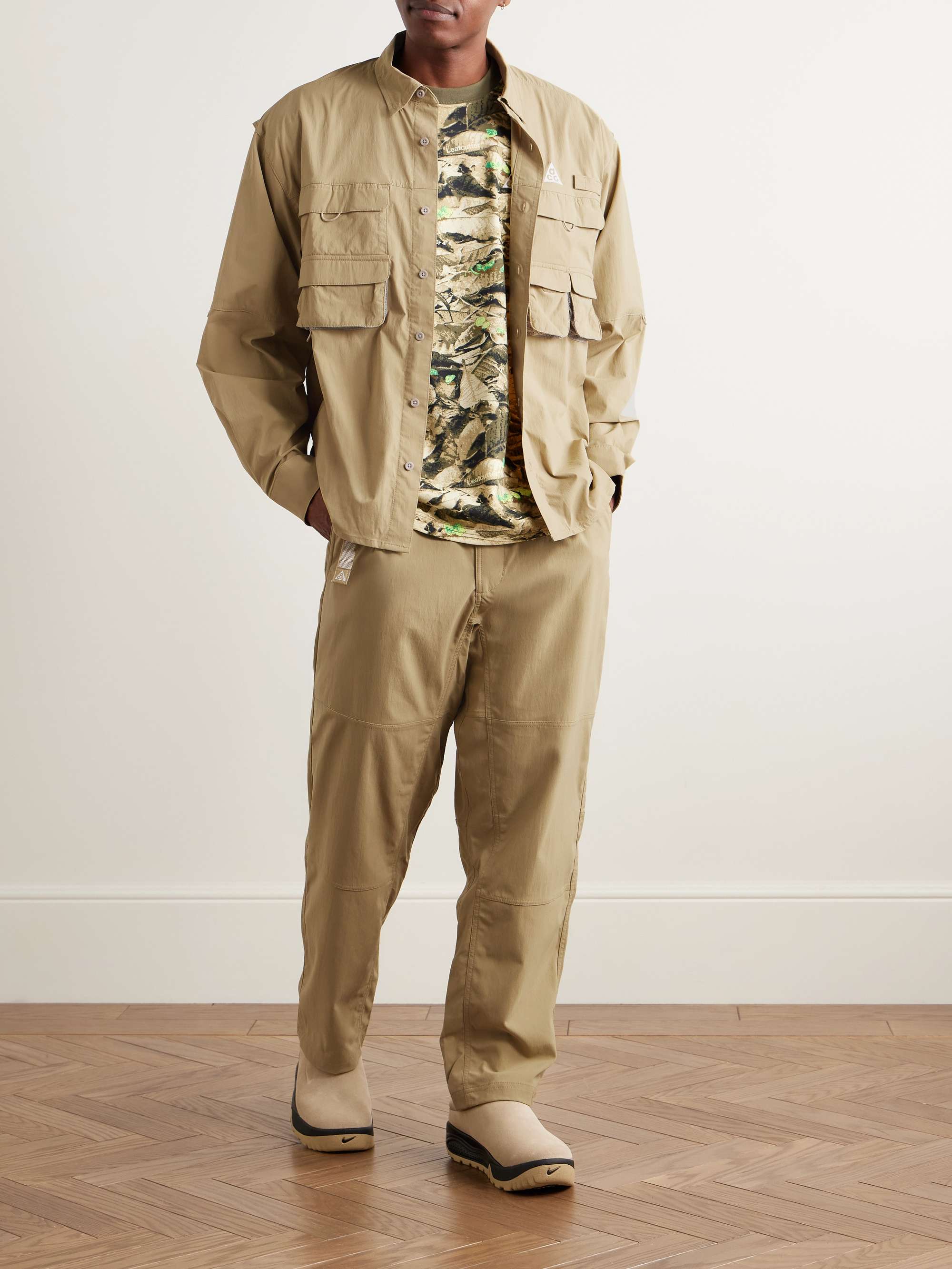 ACG Straight-Leg Belted Logo-Embroidered Shell Trousers view