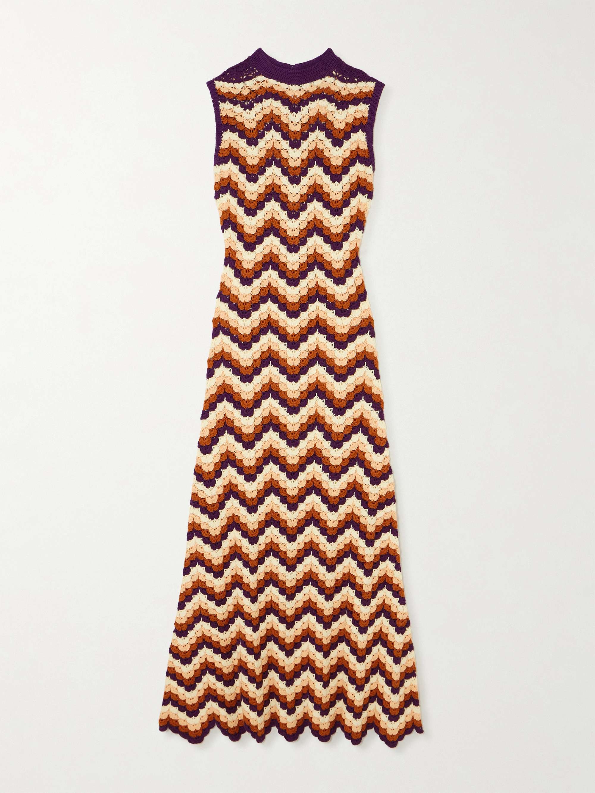 Amazonas scalloped crocheted cotton maxi dress view