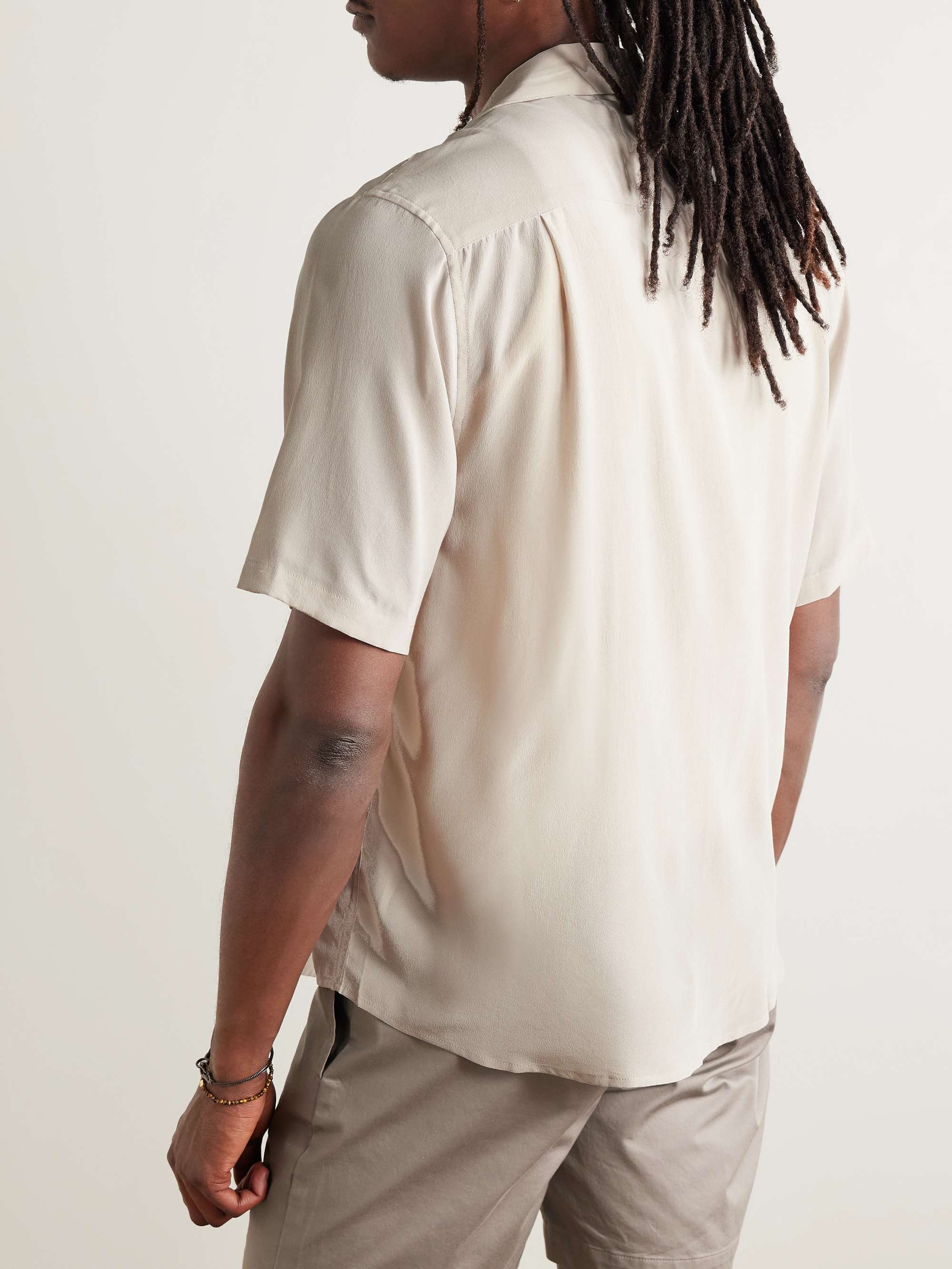 Vacation Camp-Collar Silk-Crepe Shirt view