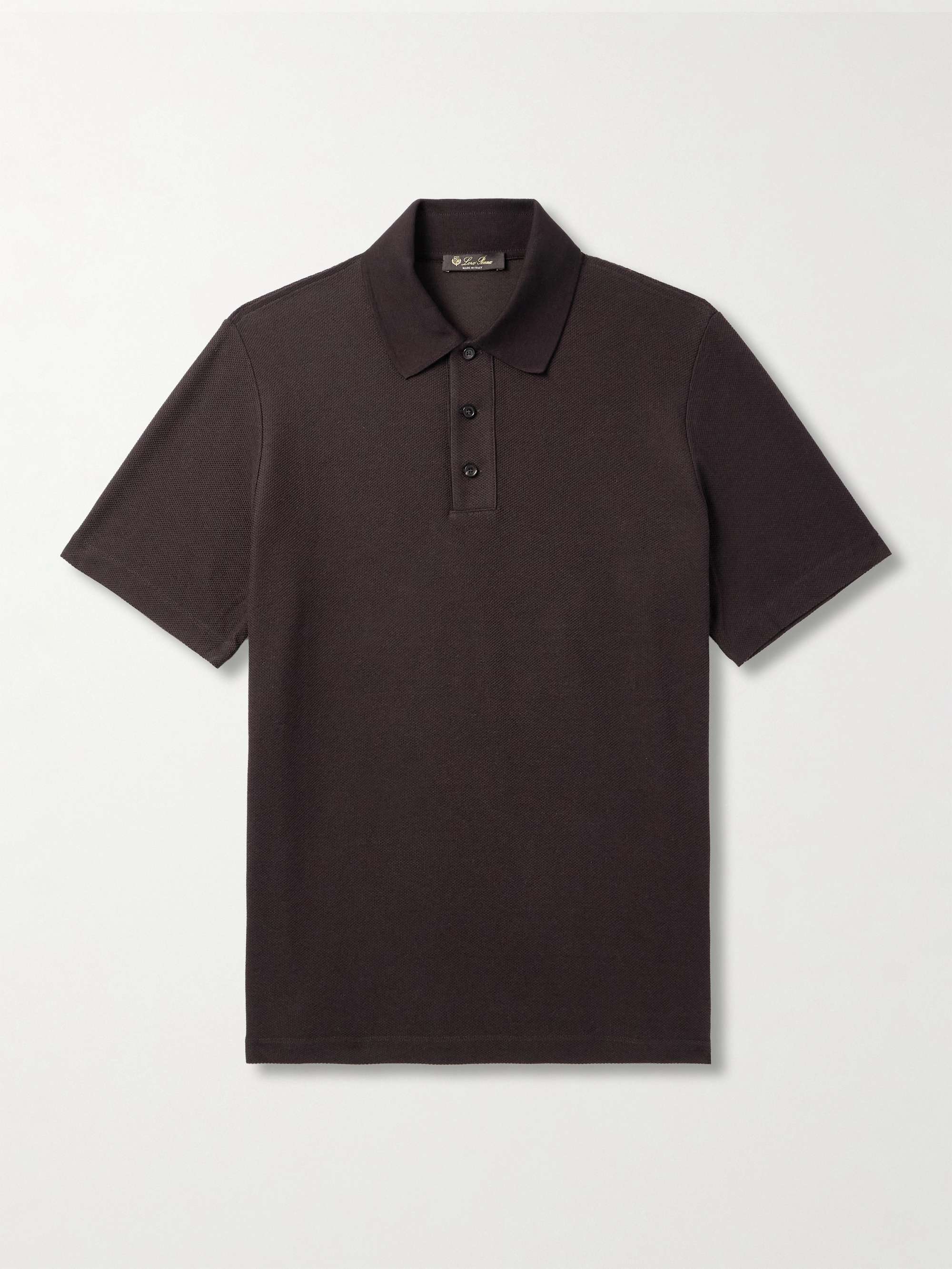 Stretch-Cotton Piqué Polo Shirt view