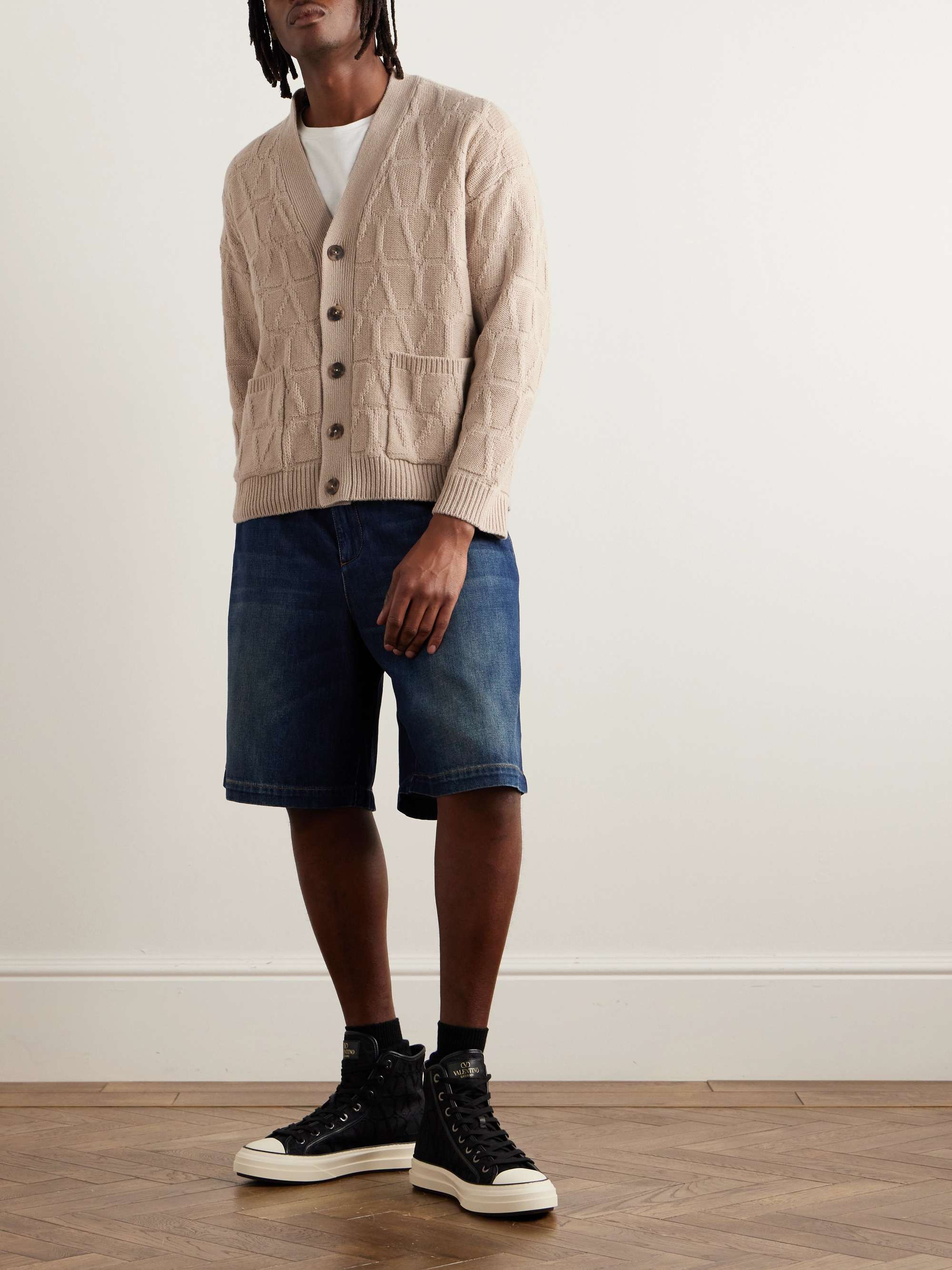 Toile Iconographe Cable-Knit Virgin Wool Cardigan view
