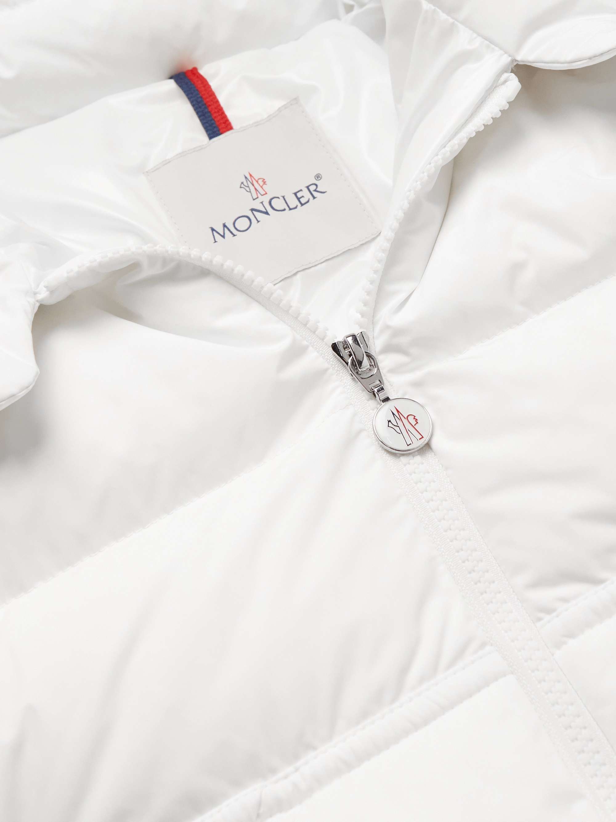 Fleole Logo-Print Striped Quilted Shell Hooded Down Jacket view