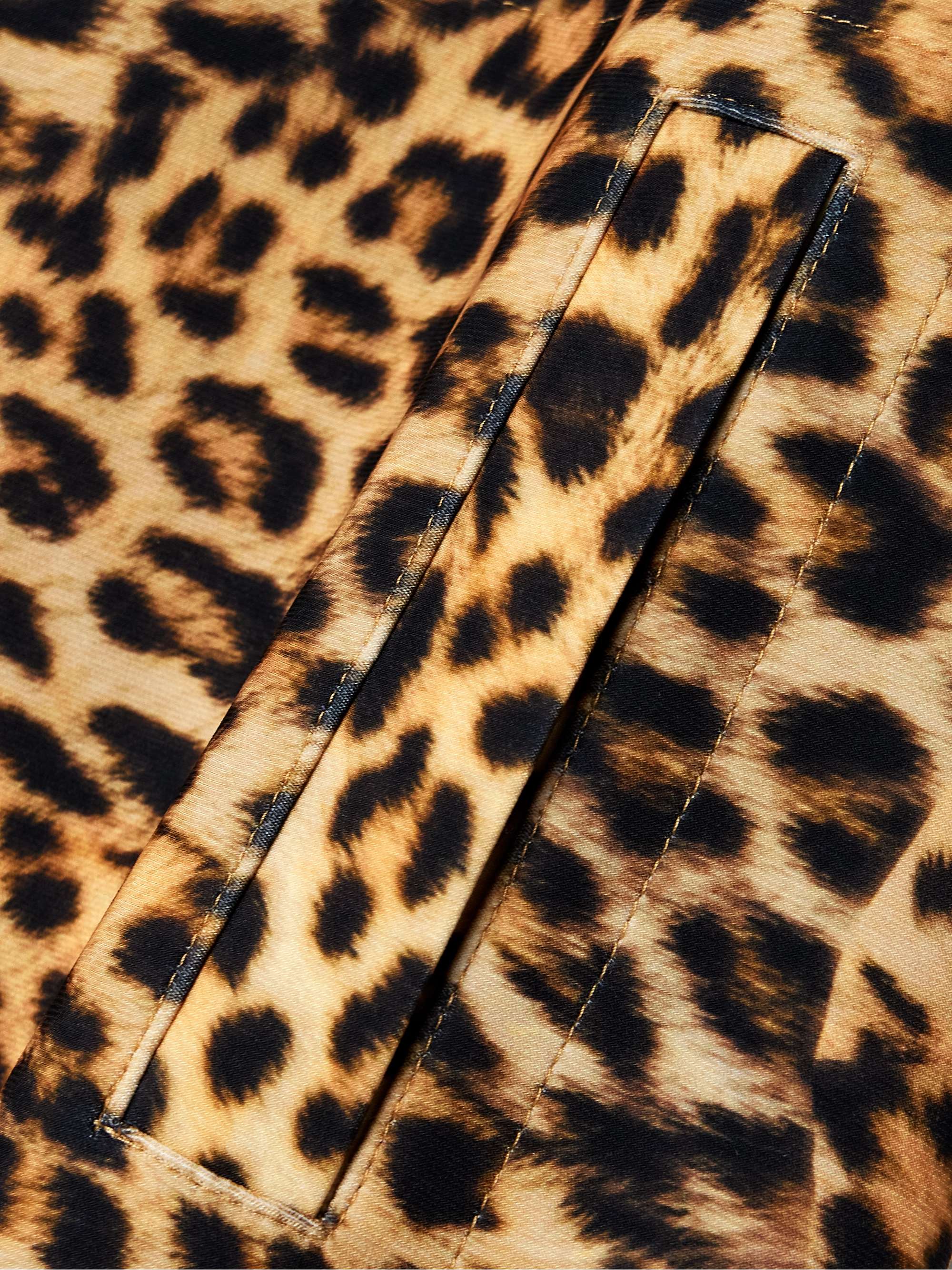 Cheetah-print stretch-jersey mini dress view