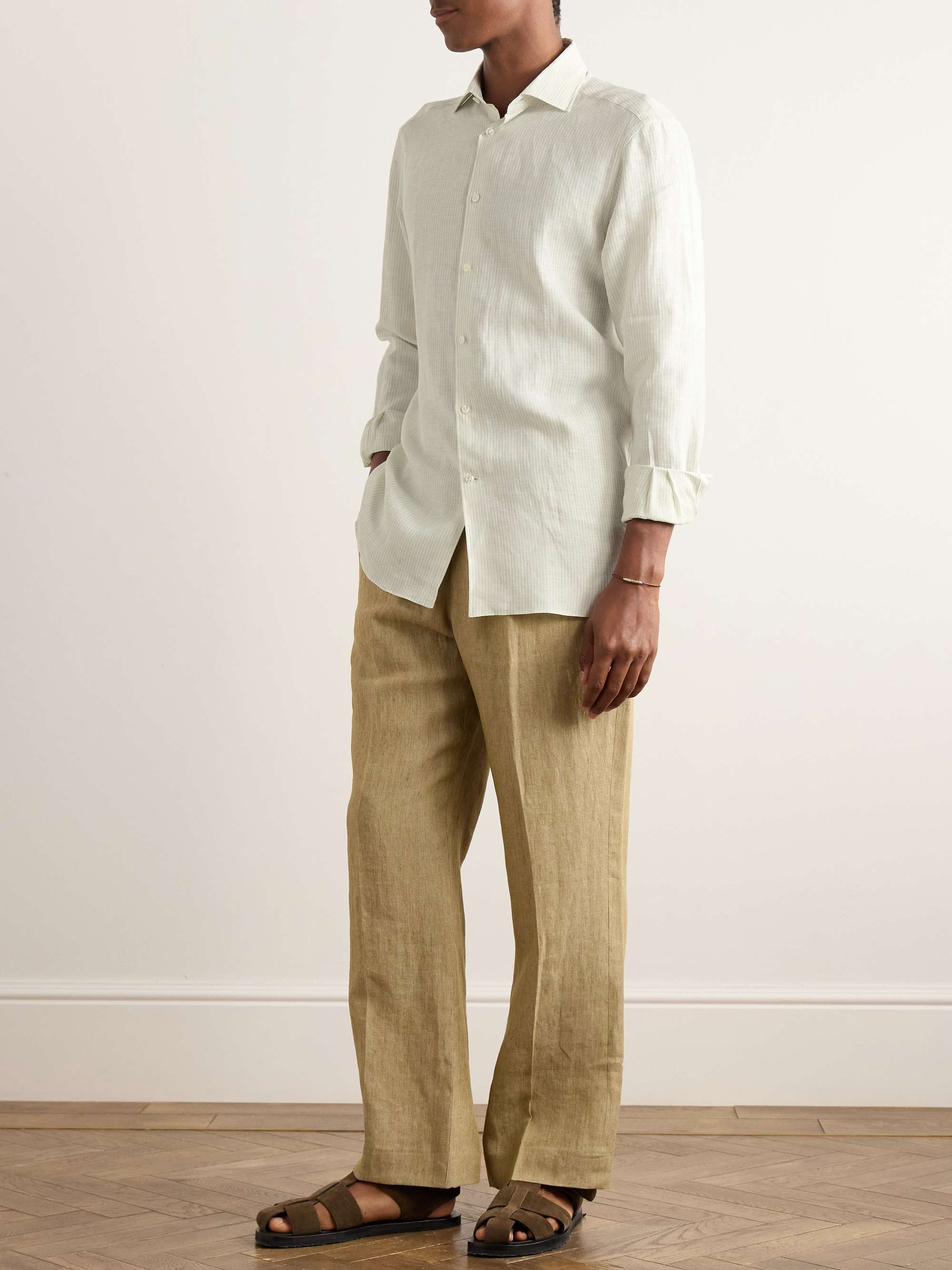Striped Oasi Linen Shirt view