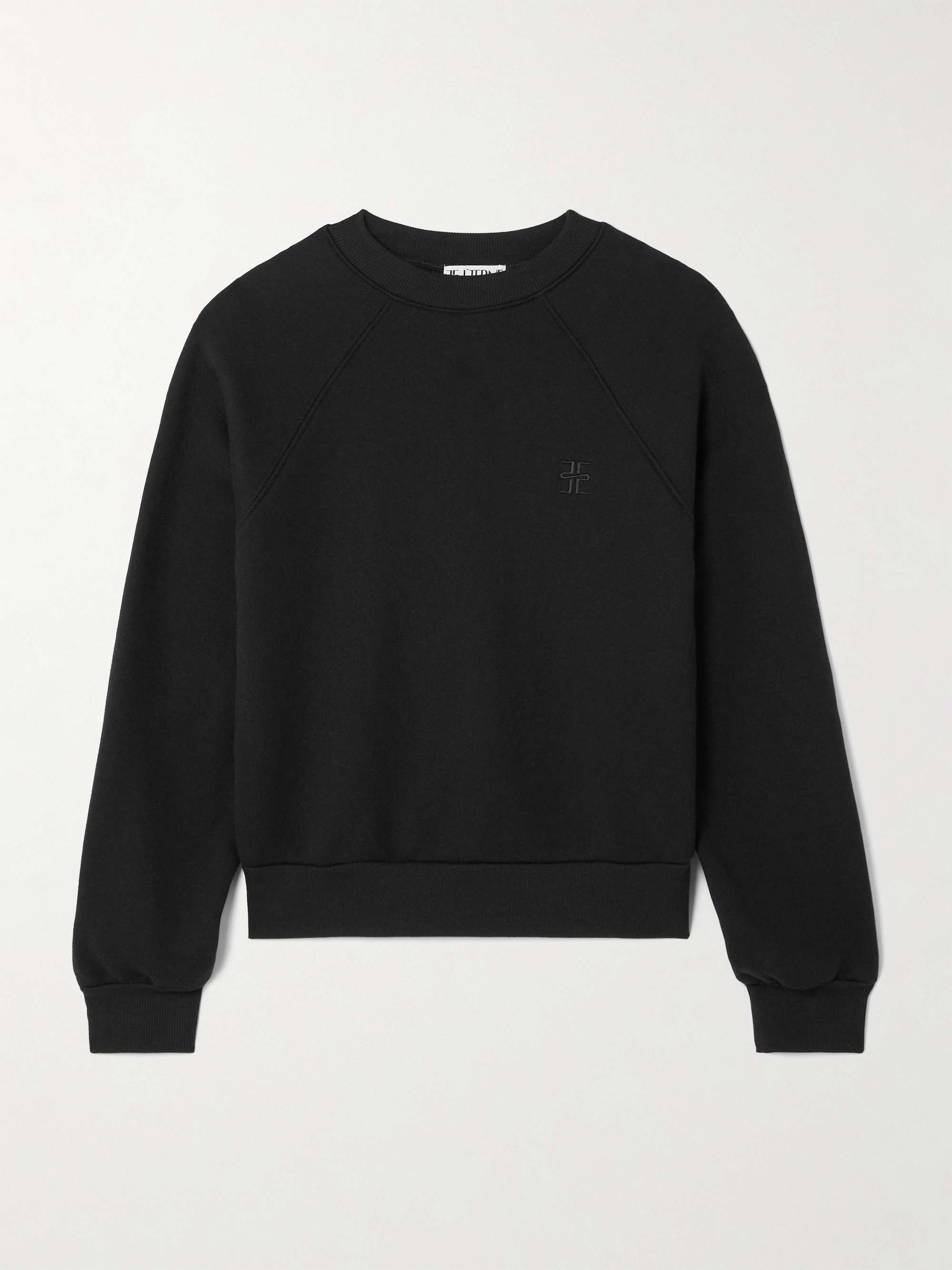 Embroidered cotton and modal-blend jersey sweatshirt view