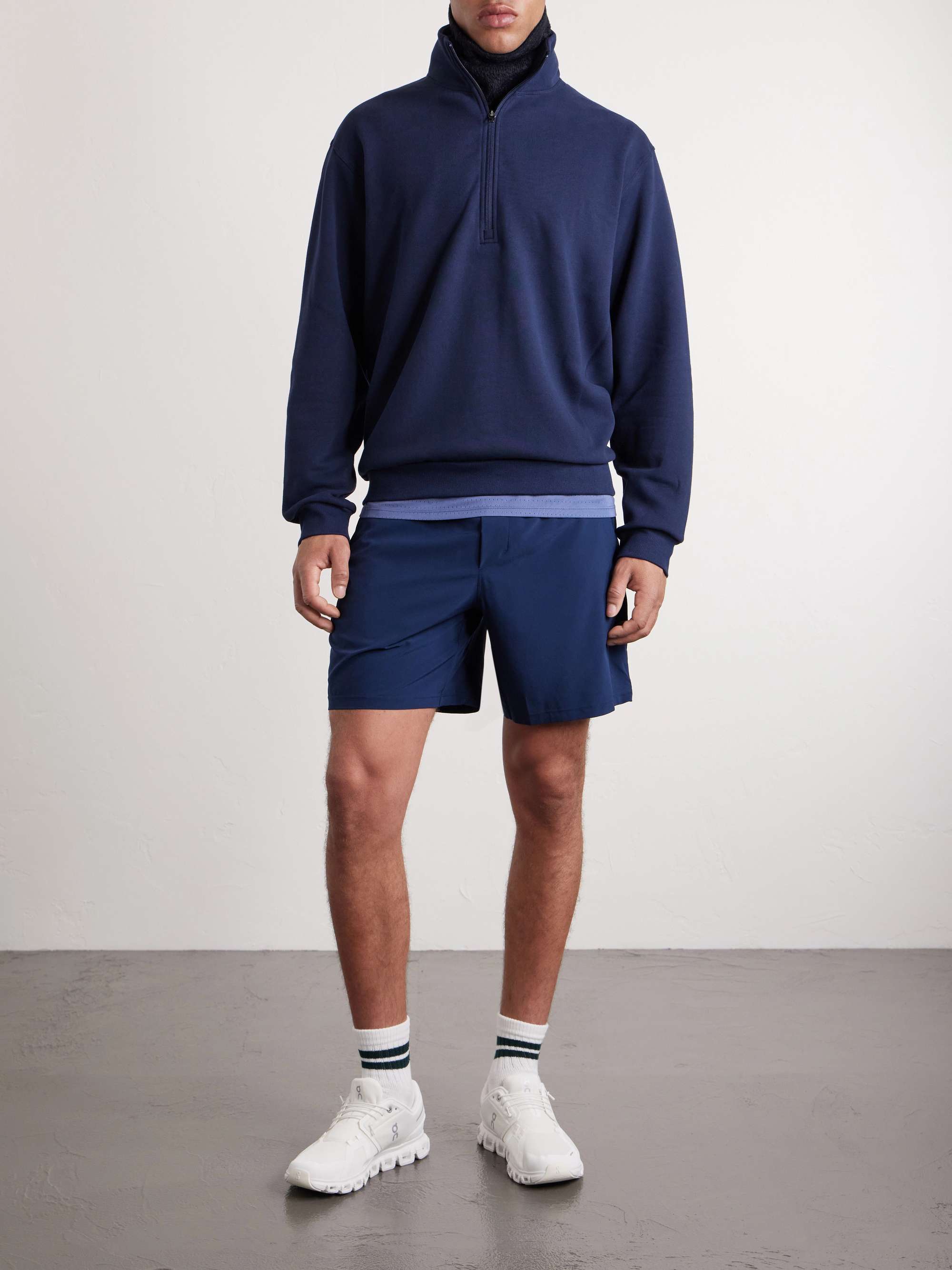 Steady State Cotton-Blend Jersey Half-Zip Sweatshirt view