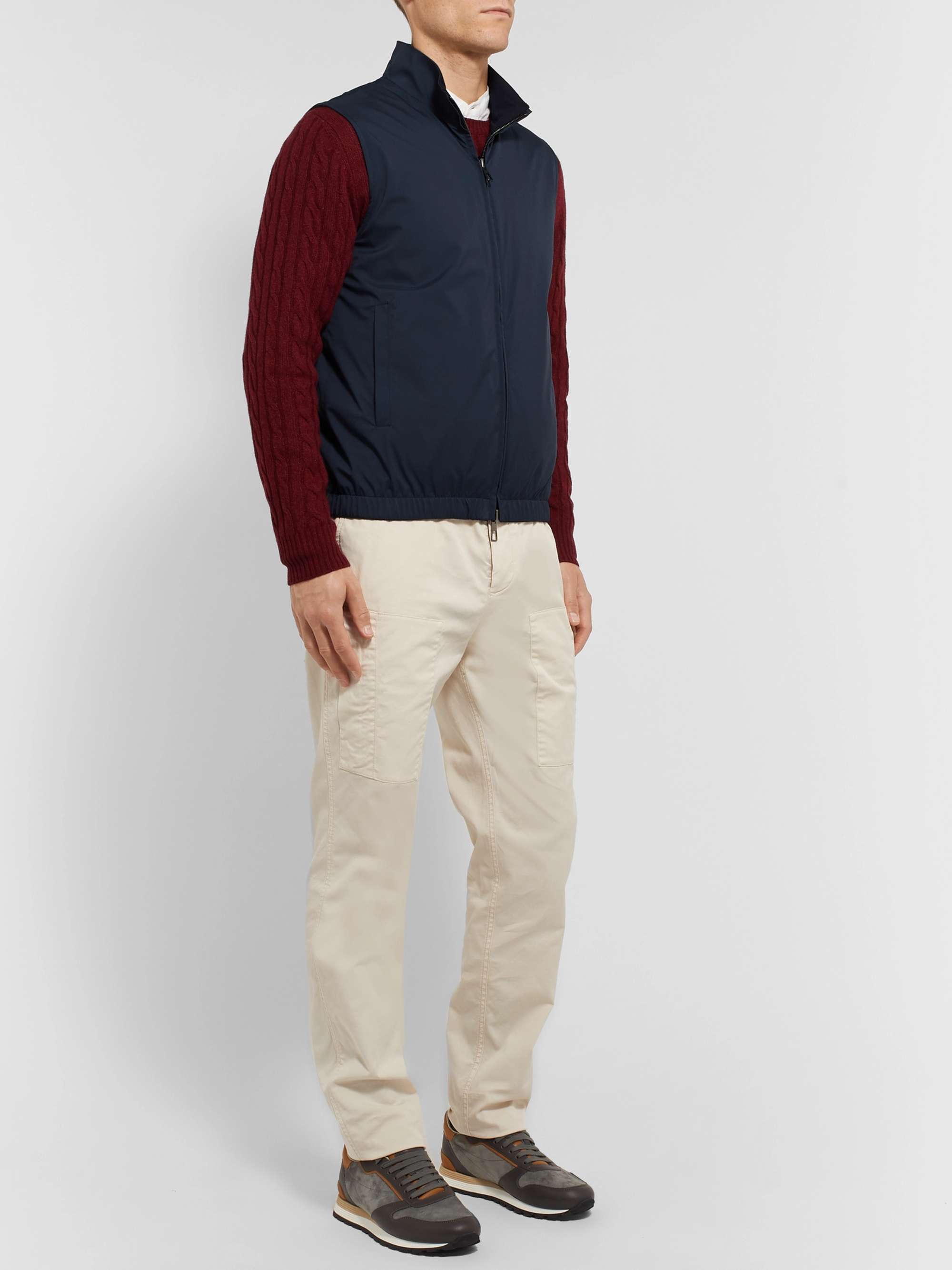 Slim-Fit Reversible Storm System Shell and Super Wish Virgin Wool Gilet view