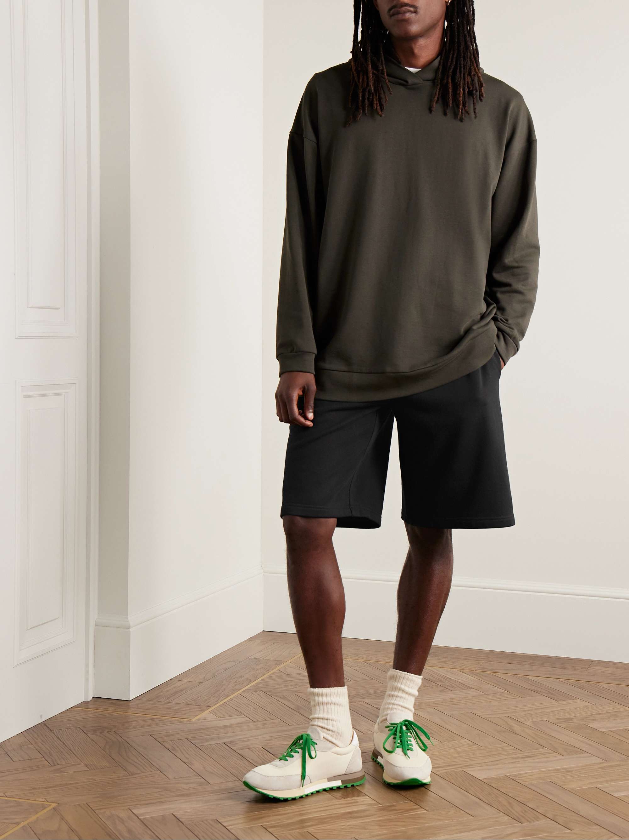 Eston Wide-Leg Cotton-Jersey Shorts view