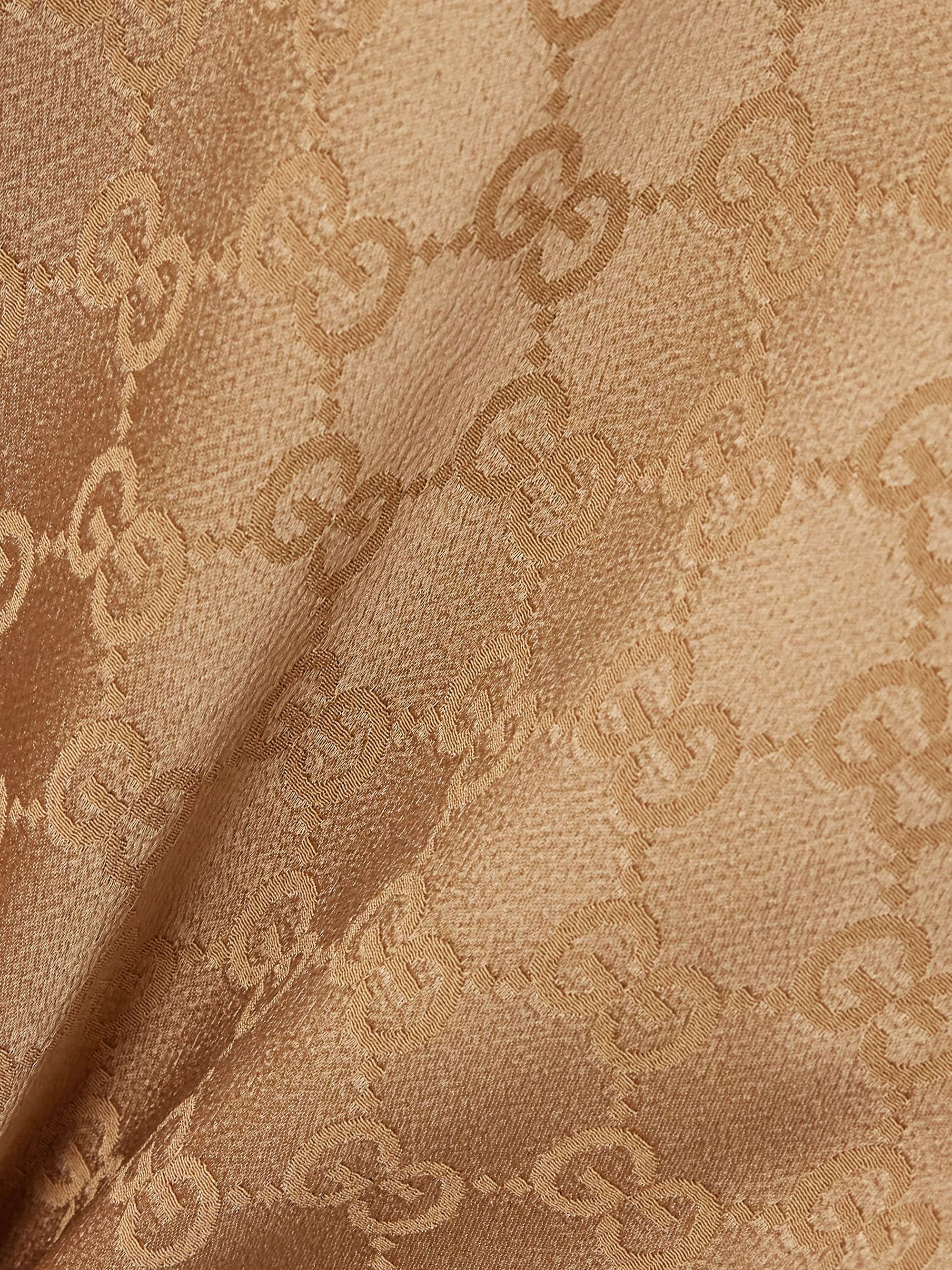 GG hammered satin-jacquard shirt view