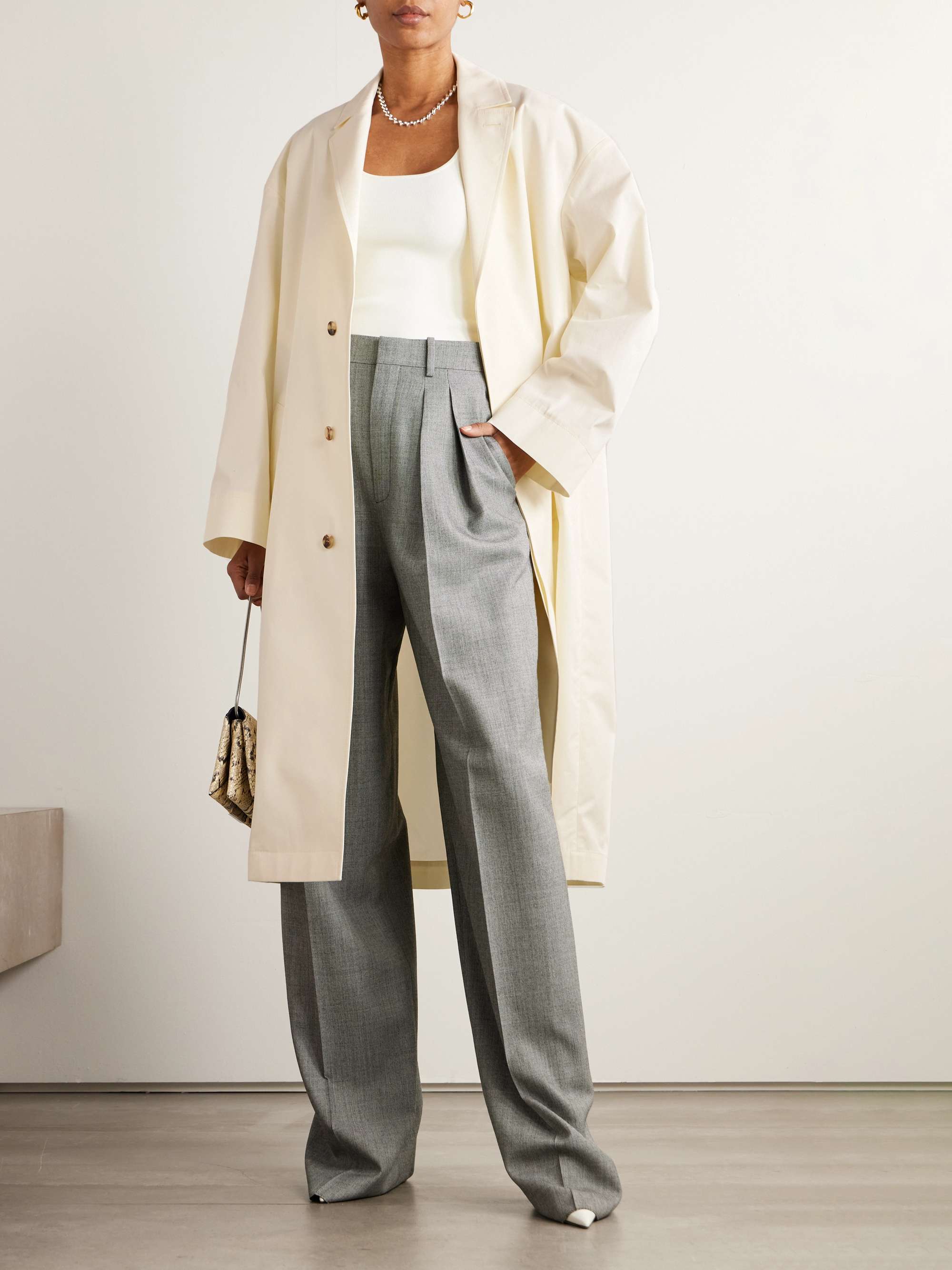 Cotton-gabardine coat view