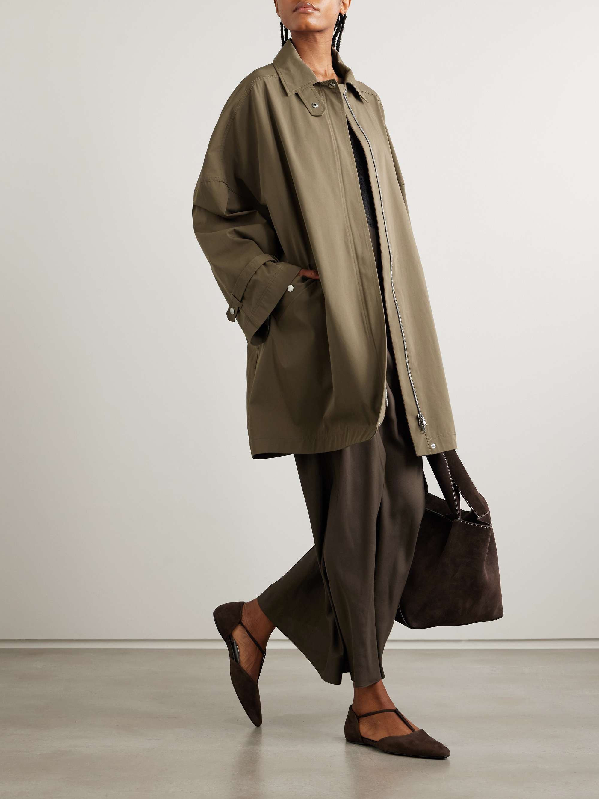 Organic cotton trench coat view