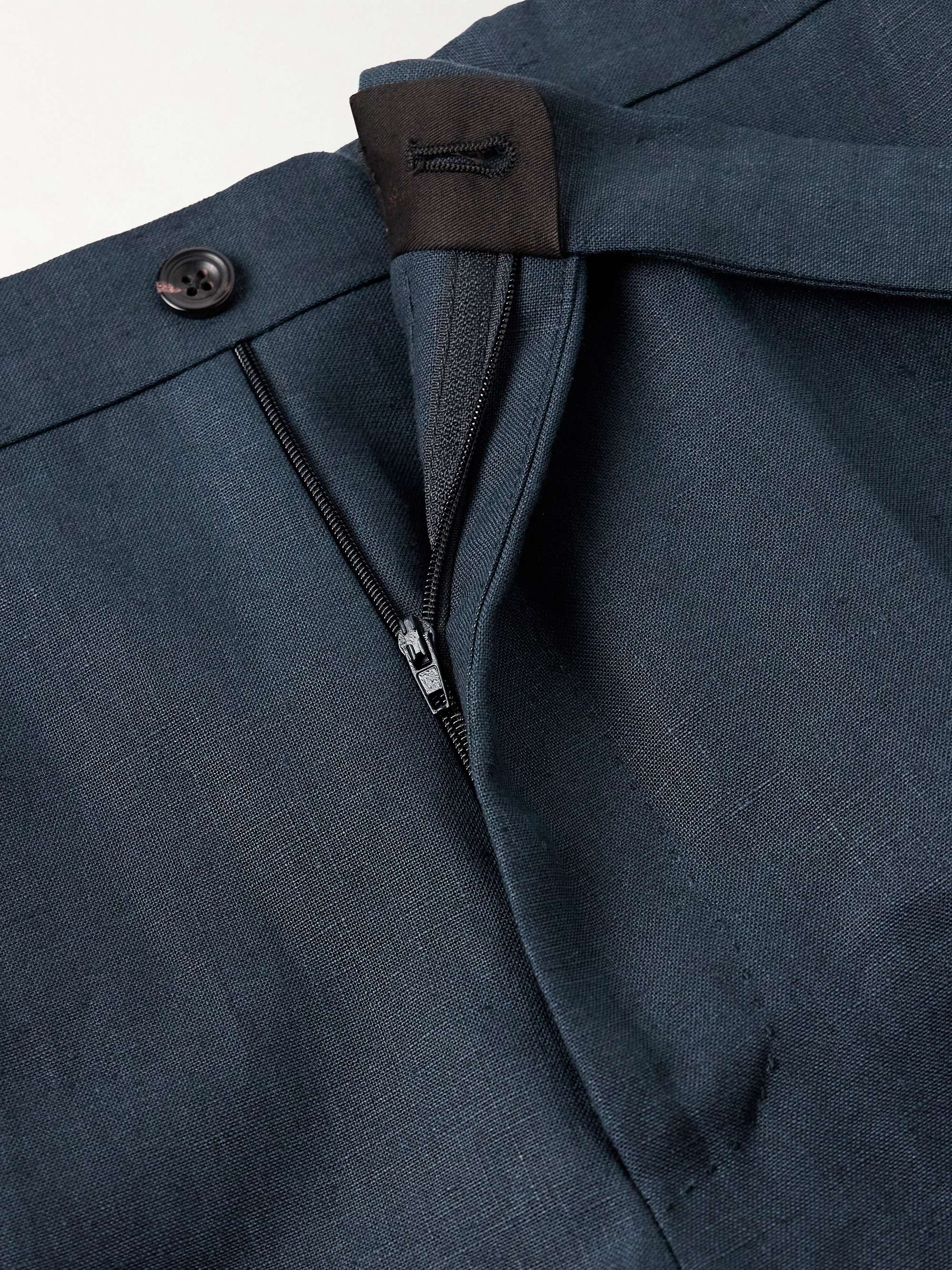 Waverly Slim-Fit Straight-Leg Linen Suit Trousers view