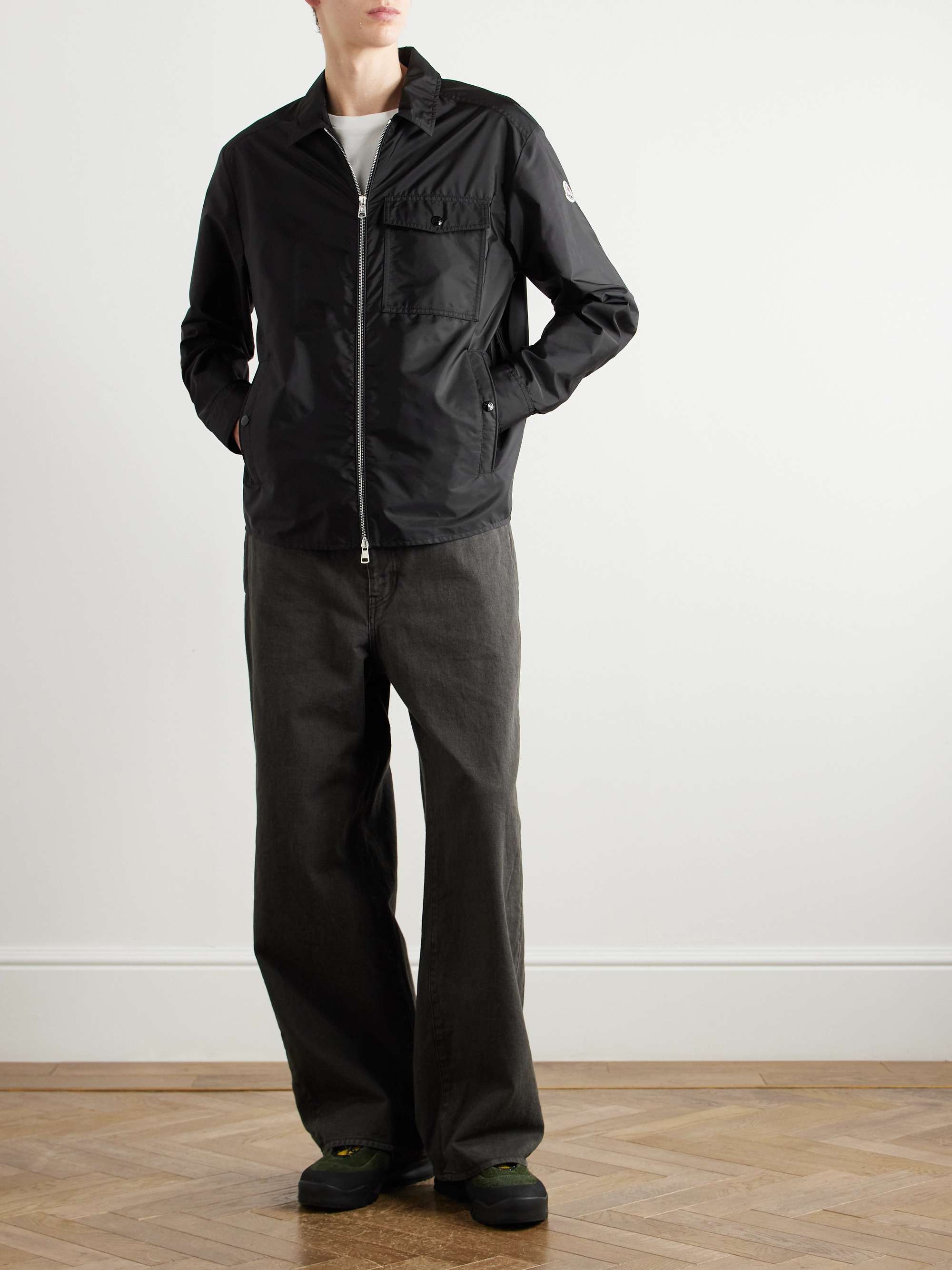 Logo-Appliquéd Nylon Overshirt view