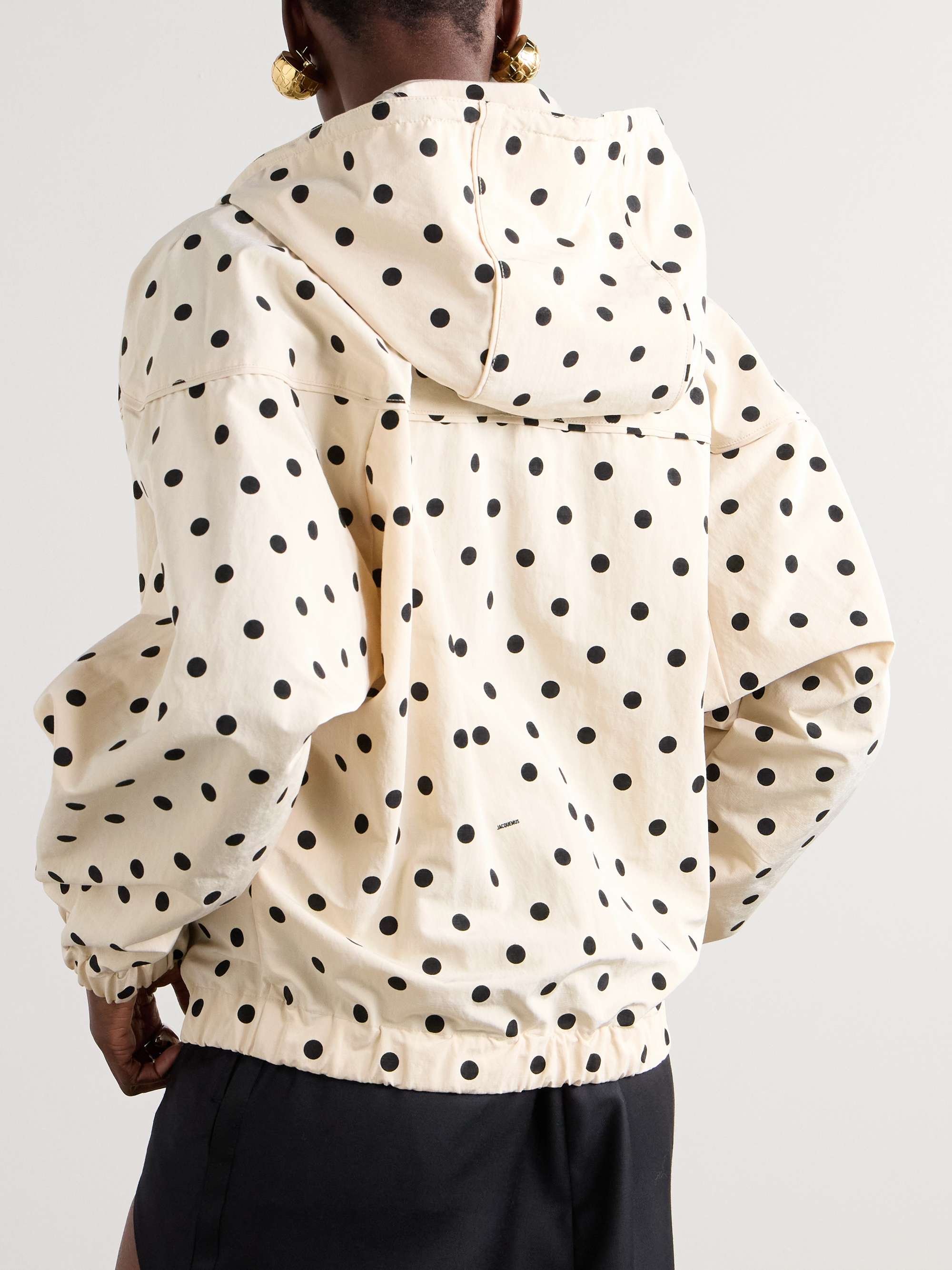 Blouson Bateau hooded polka-dot shell jacket view
