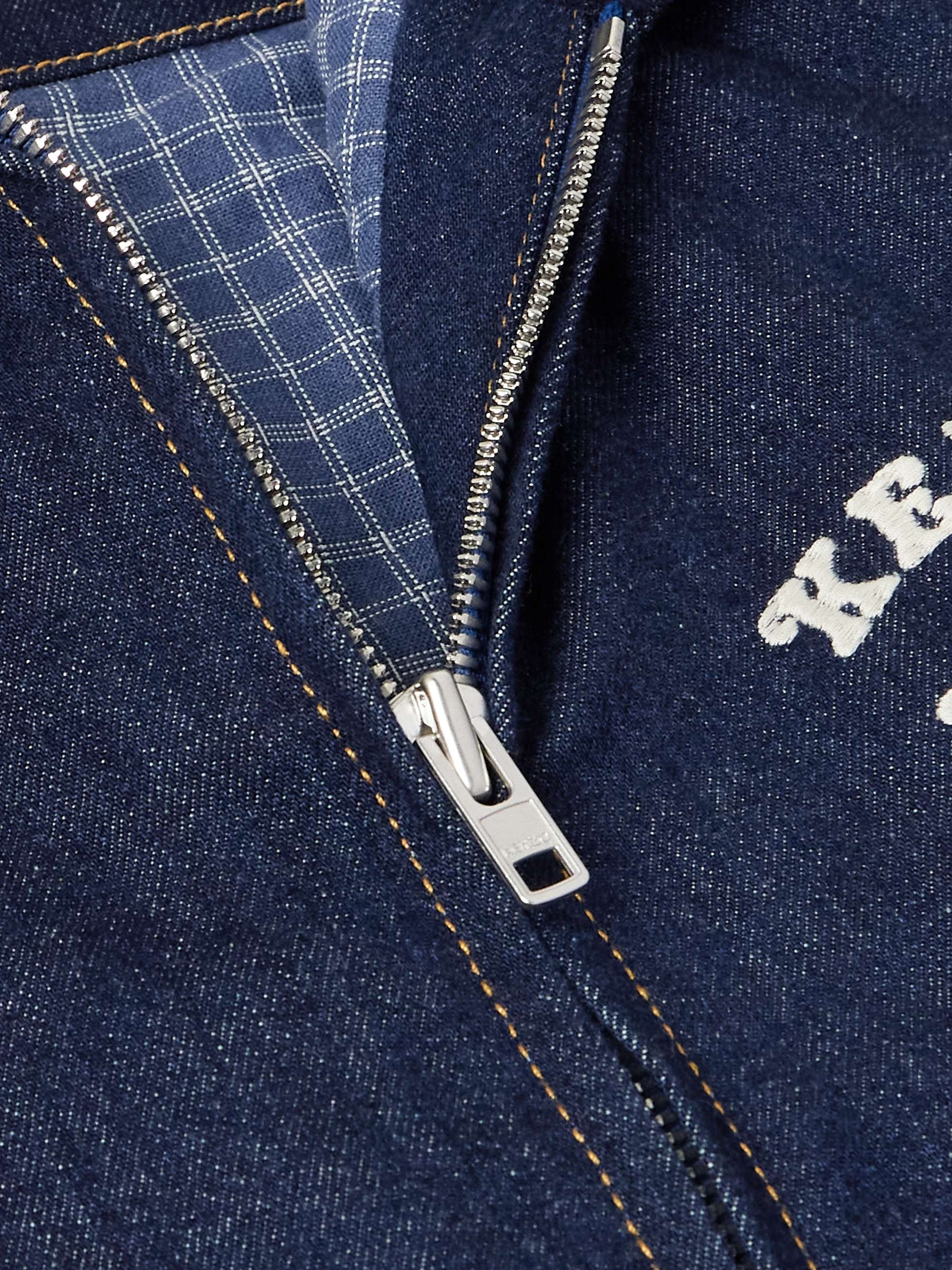 + Verdy Market Corduroy-Trimmed Logo-Embroidered Appliquéd Padded Denim Jacket view