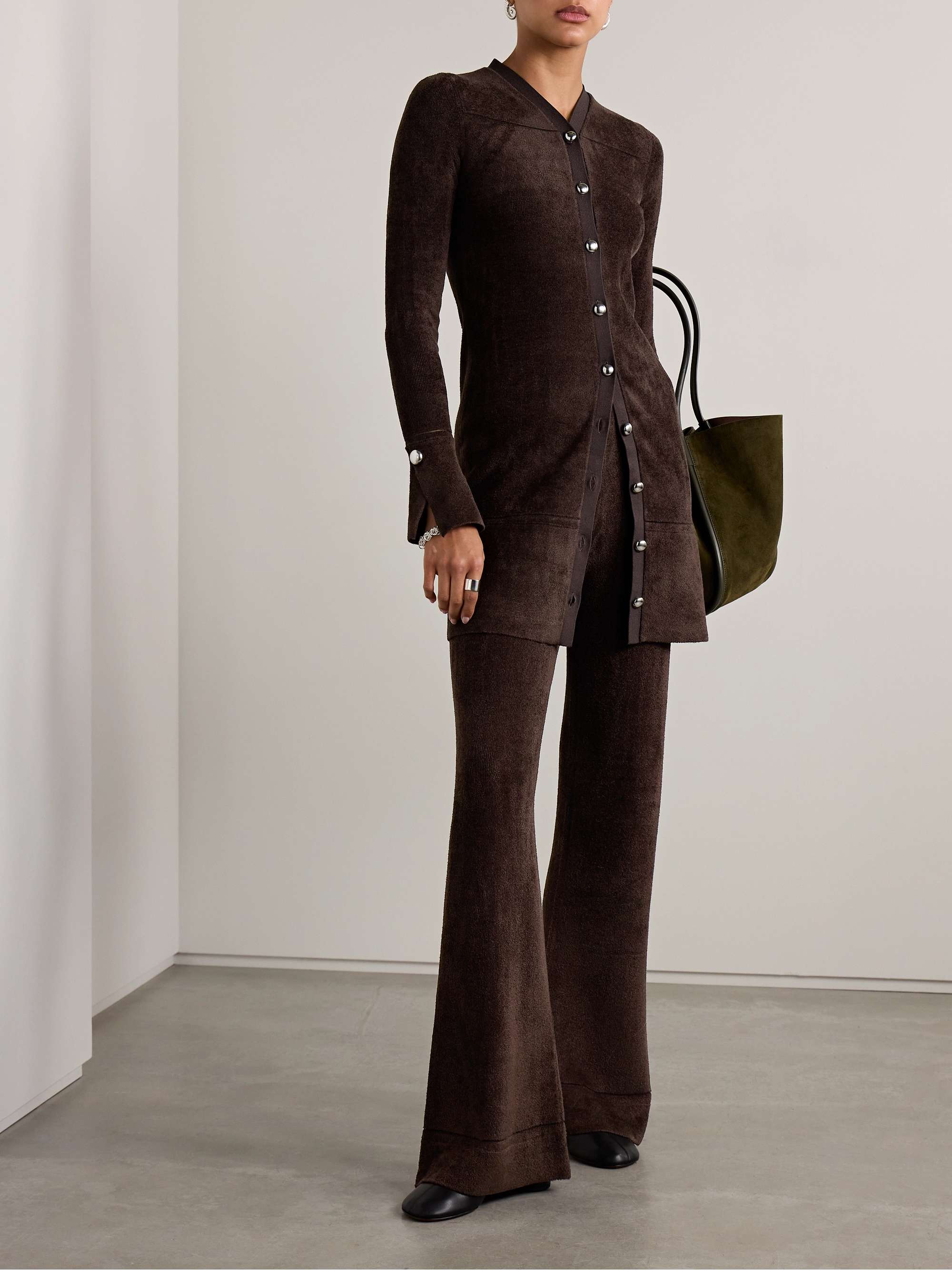 Evie chenille flared pants view