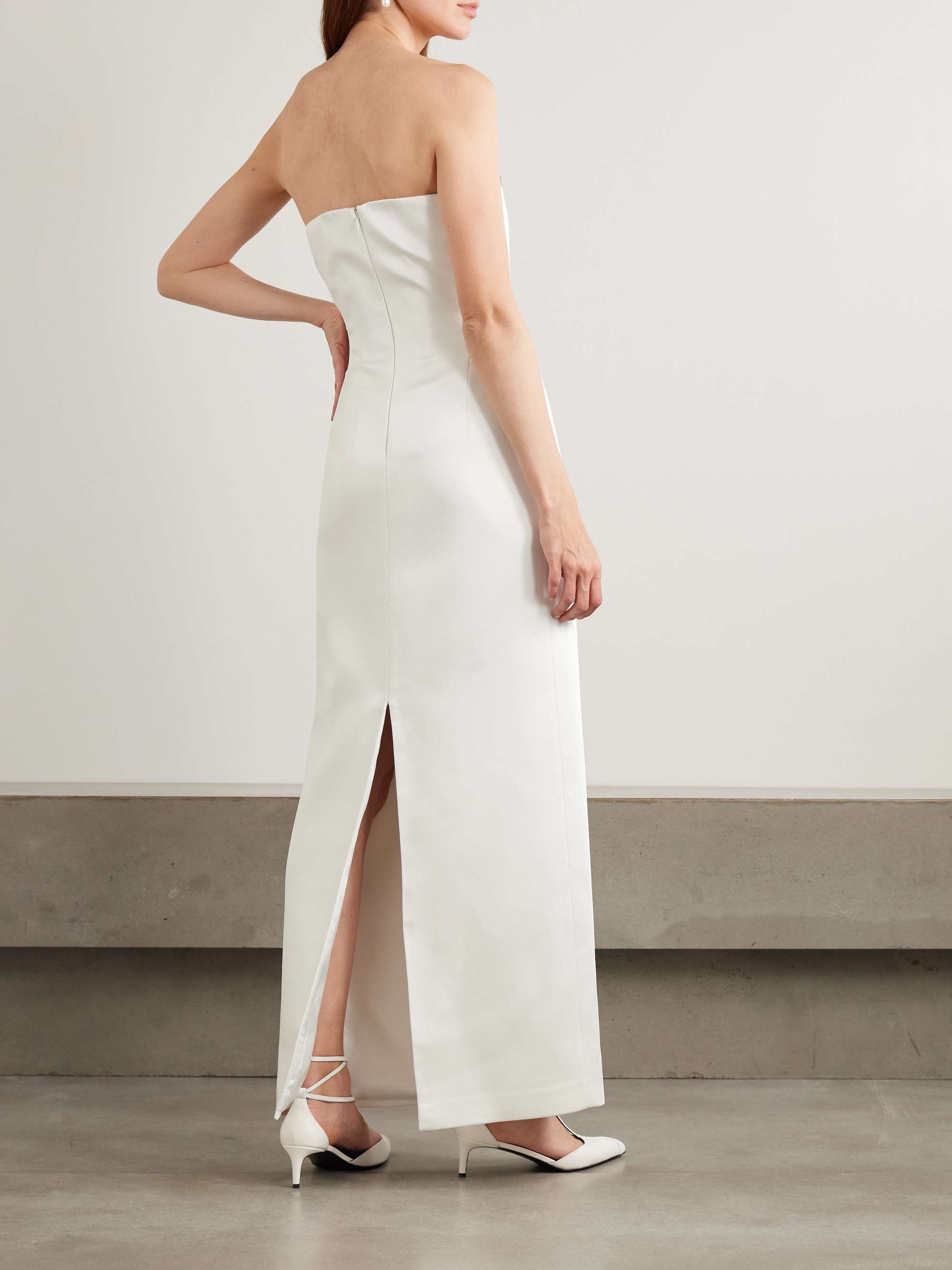 Noele strapless crystal-embellished satin gown view