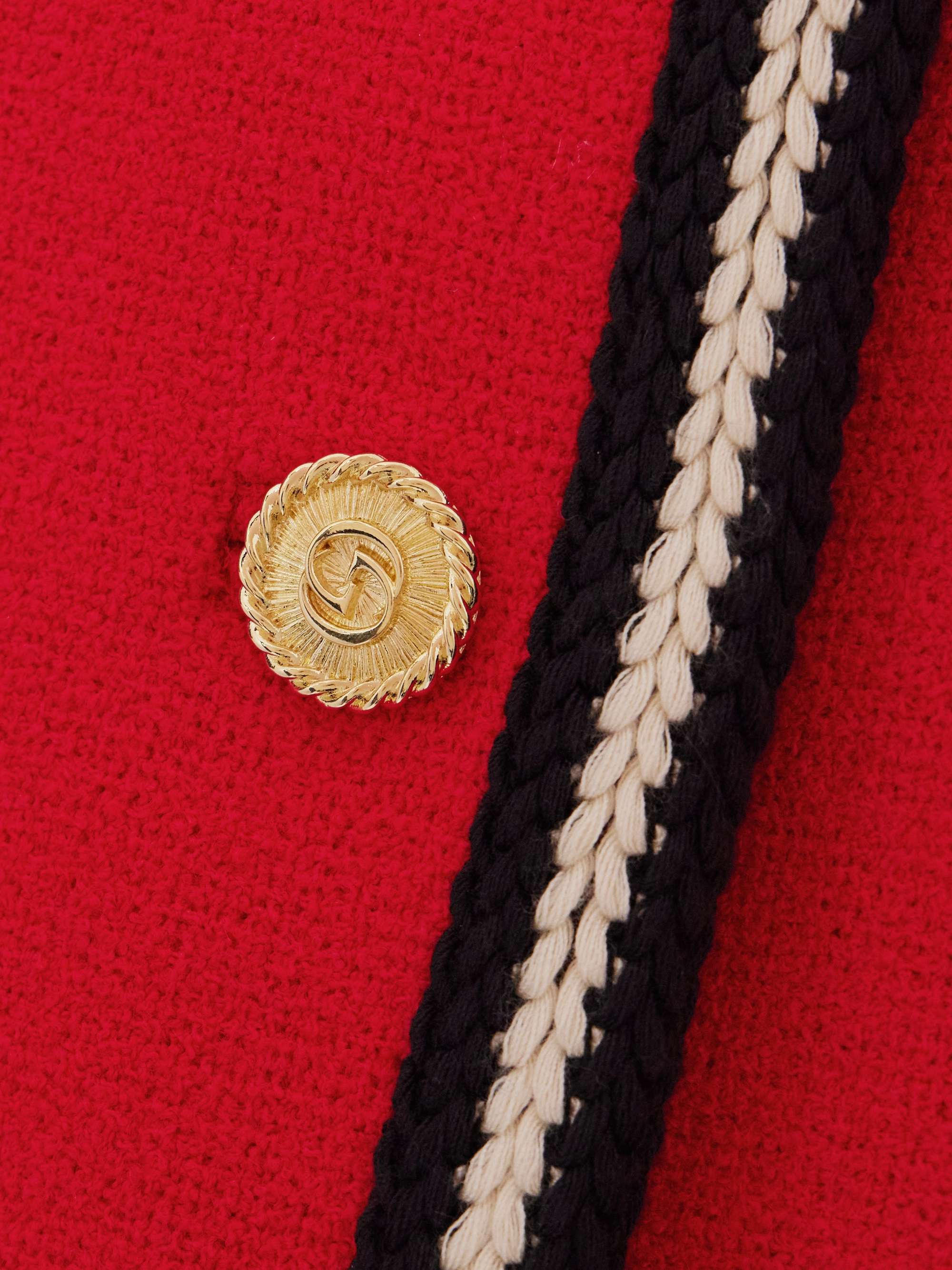Striped wool-blend tweed jacket view