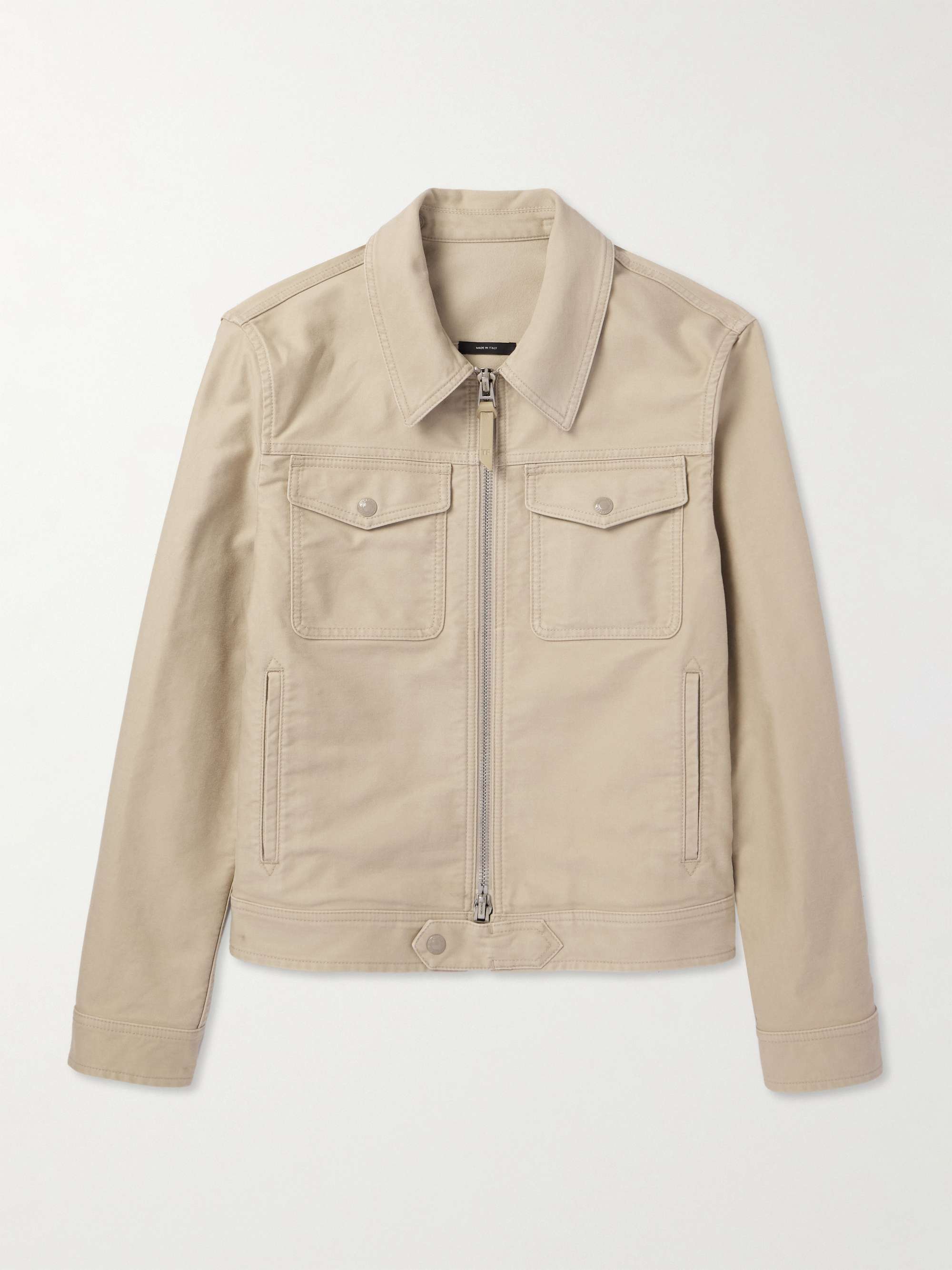 Slim-Fit Cotton-Twill Jacket view