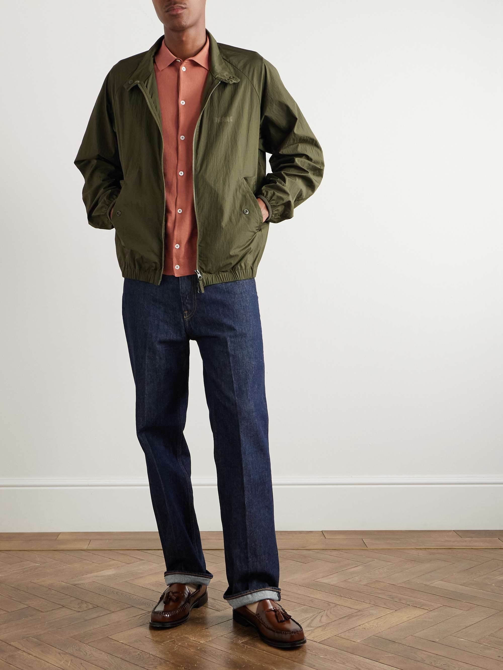 G9 Logo-Print Shell Harrington Jacket view
