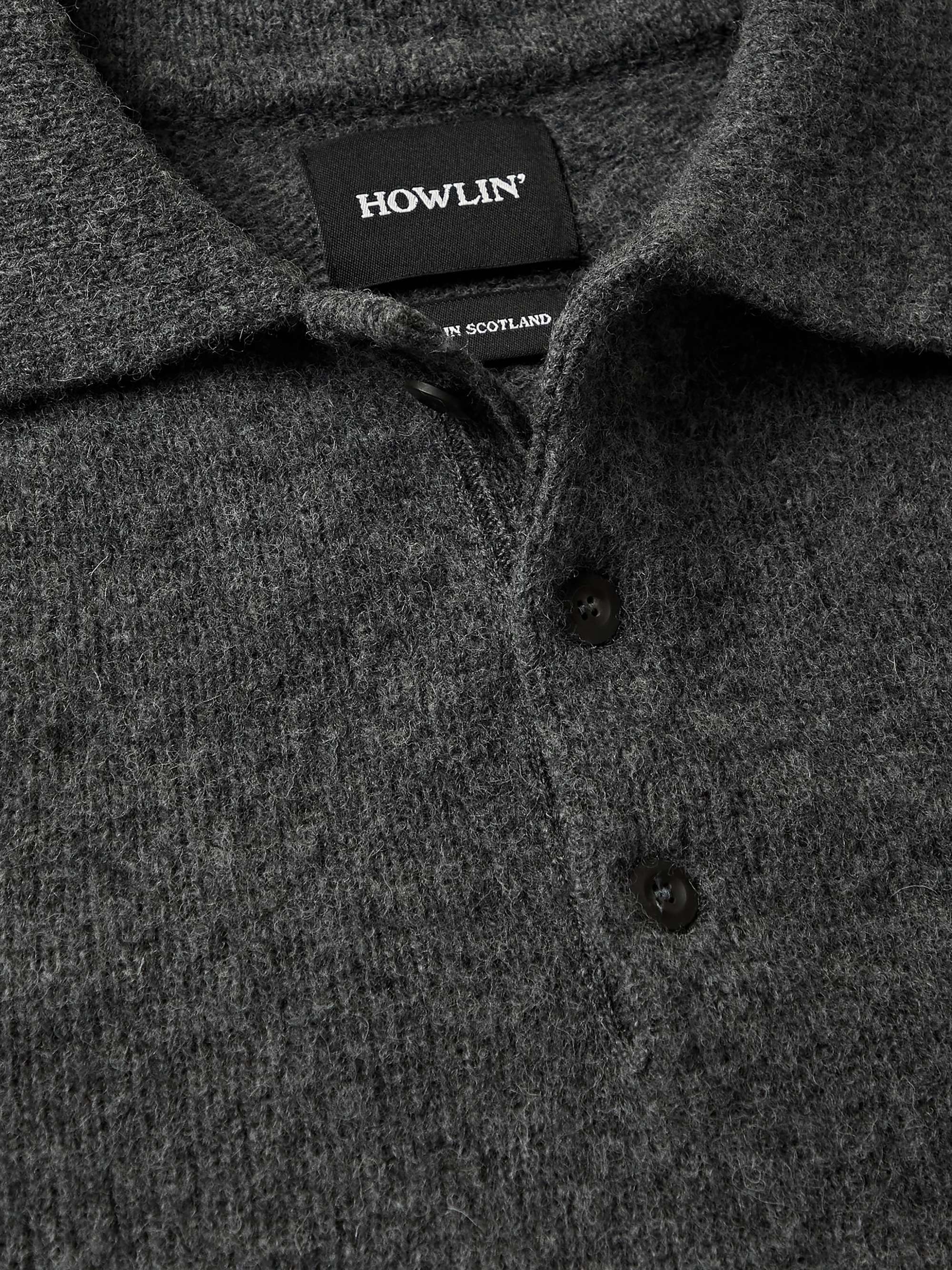 Ghost Pressure Brushed-Wool Polo Shirt view