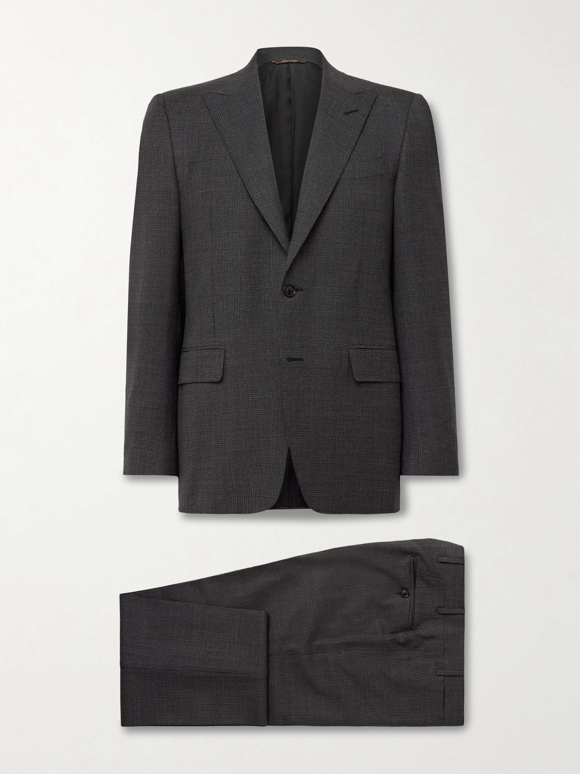 Slim-Fit Prince of Wales Checked Super 160s Wool Suit view