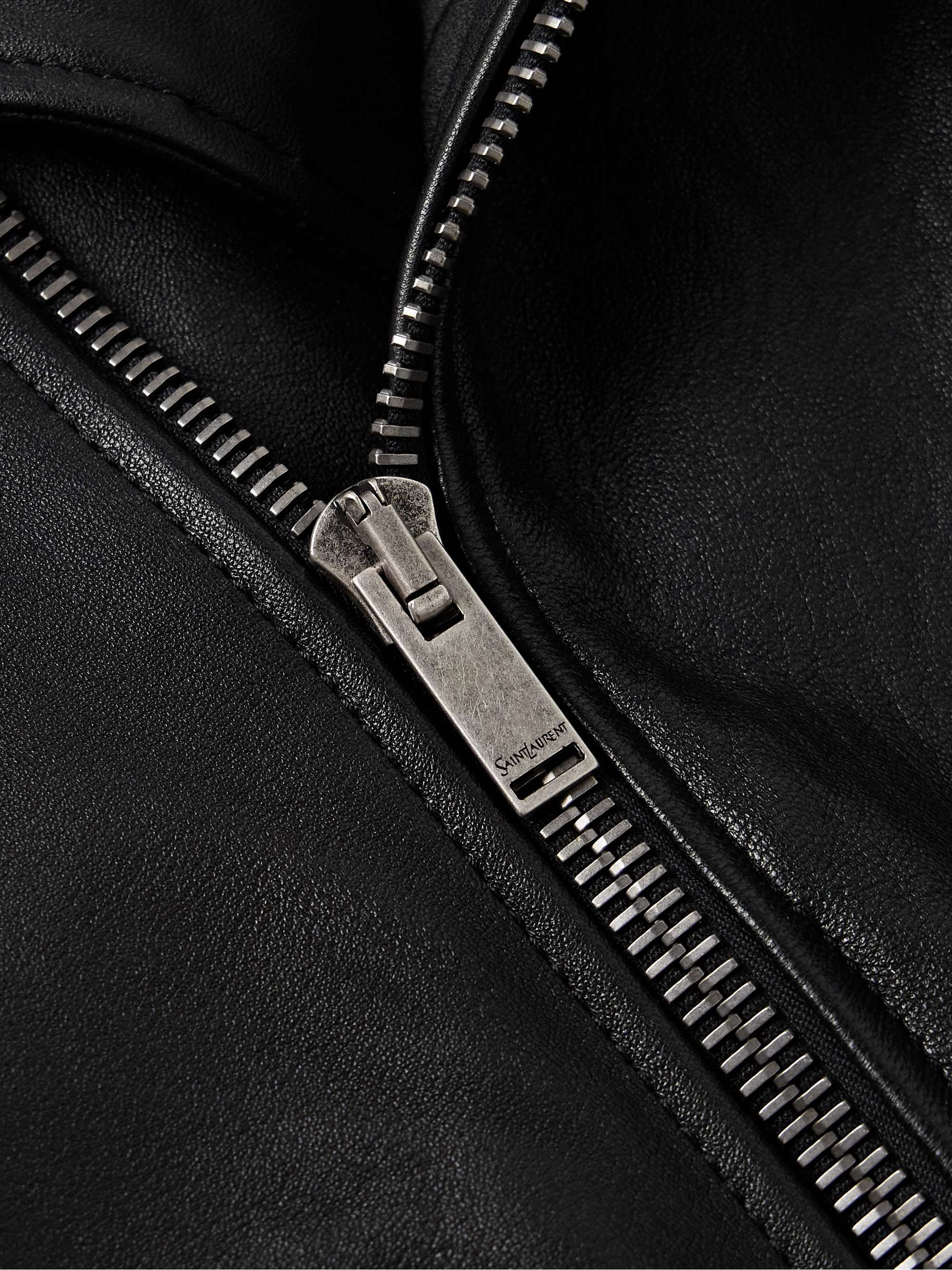 Belted Leather Biker Jacket view