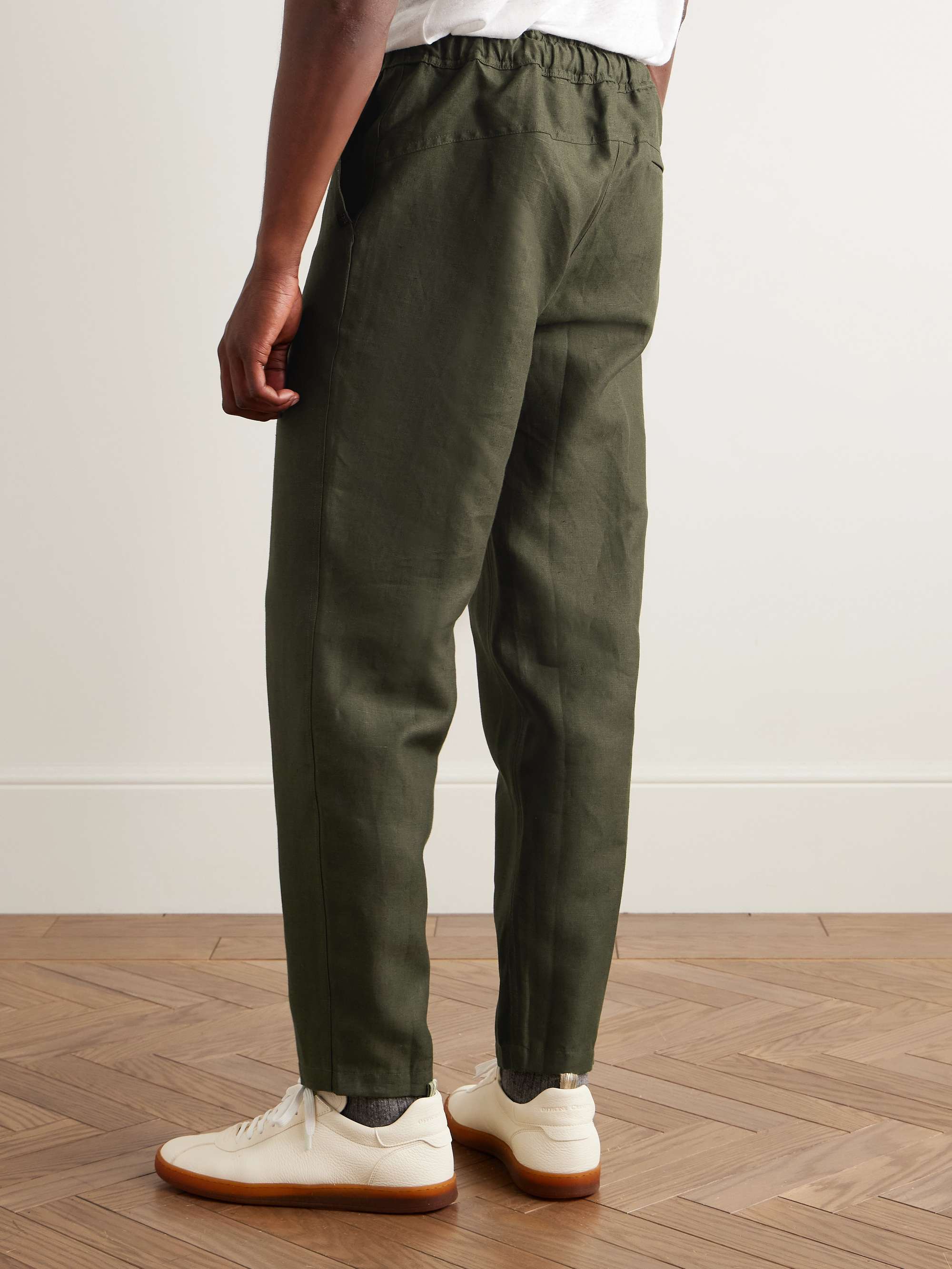 Sydney Slim-Fit Linen Drawstring Trousers view