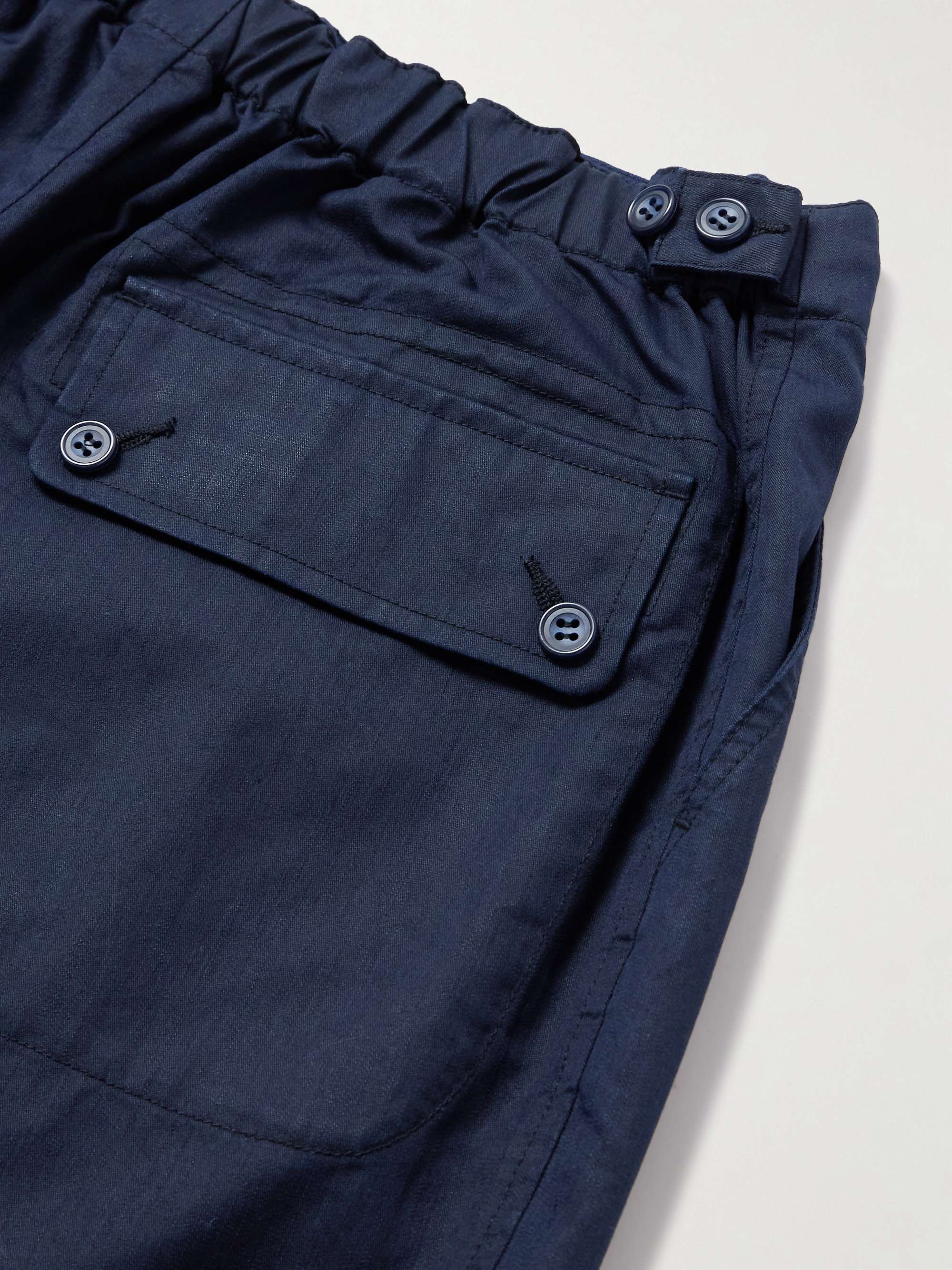 Wide-Leg Cotton-Blend Trousers view
