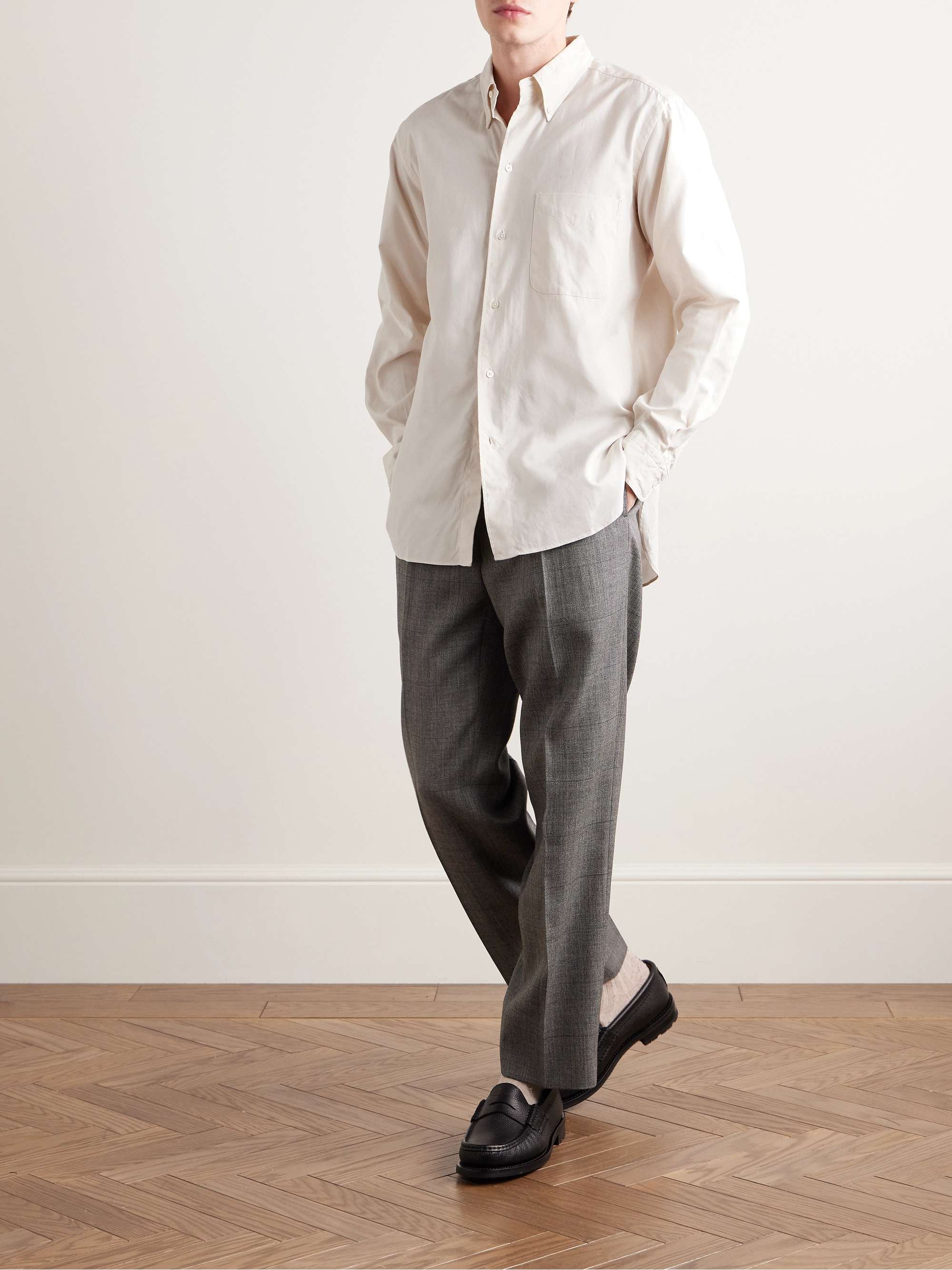 Finx Button-Down Collar Cotton Oxford Shirt view