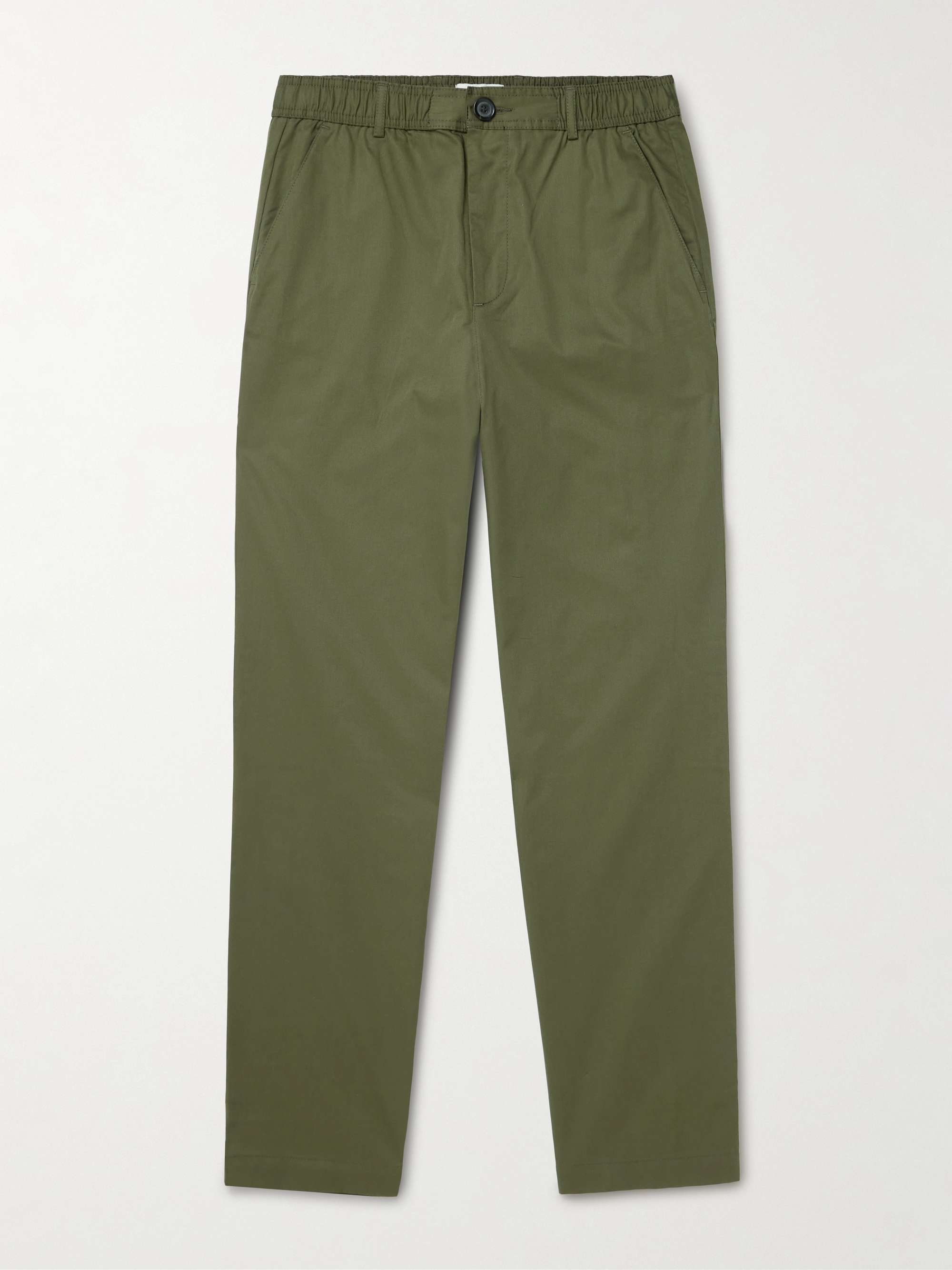 Ashdown Straight-Leg Cotton-Twill Drawstring Trousers view