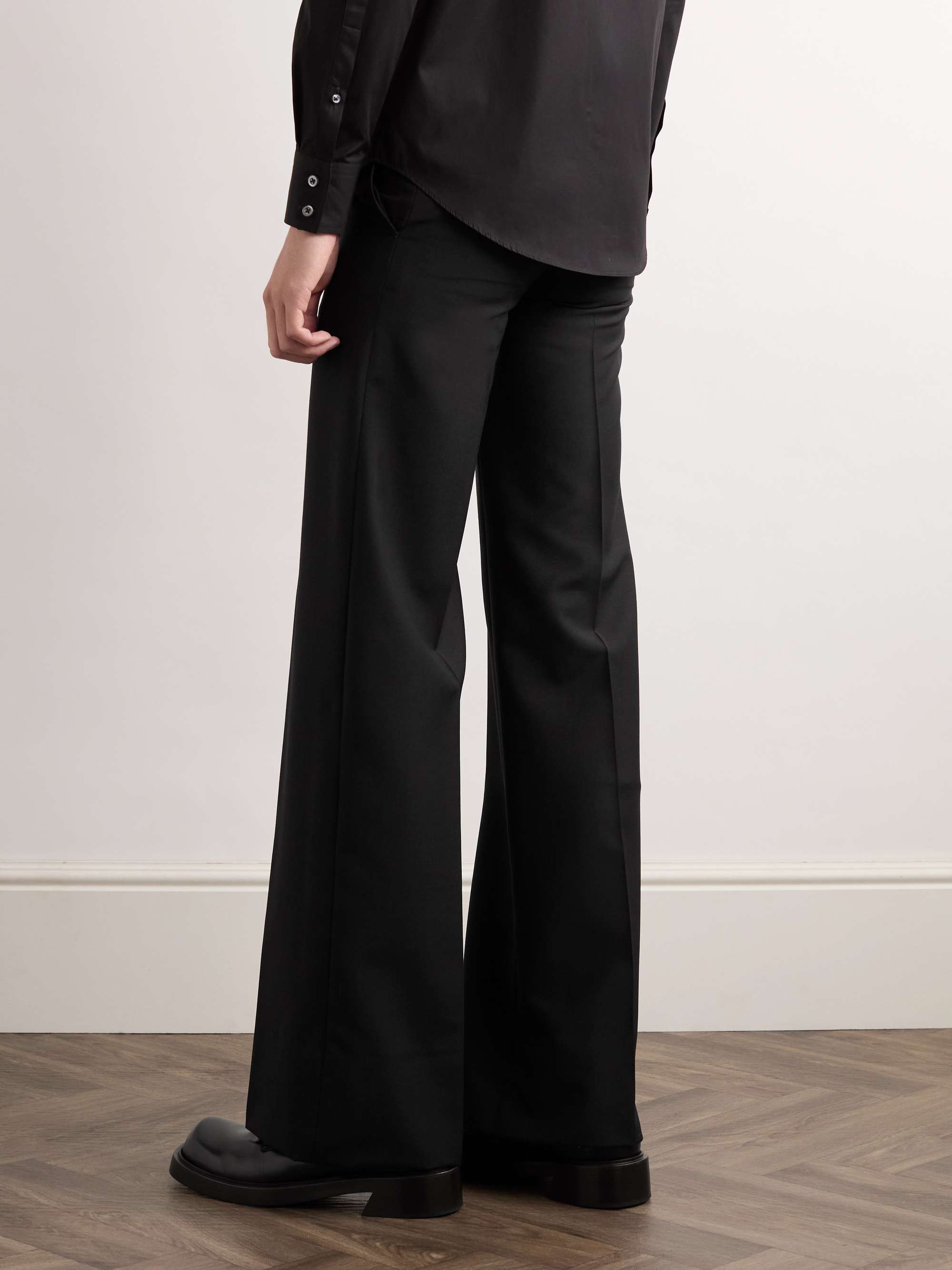 Straight-Leg Wool and Mohair-Blend Suit Trousers view