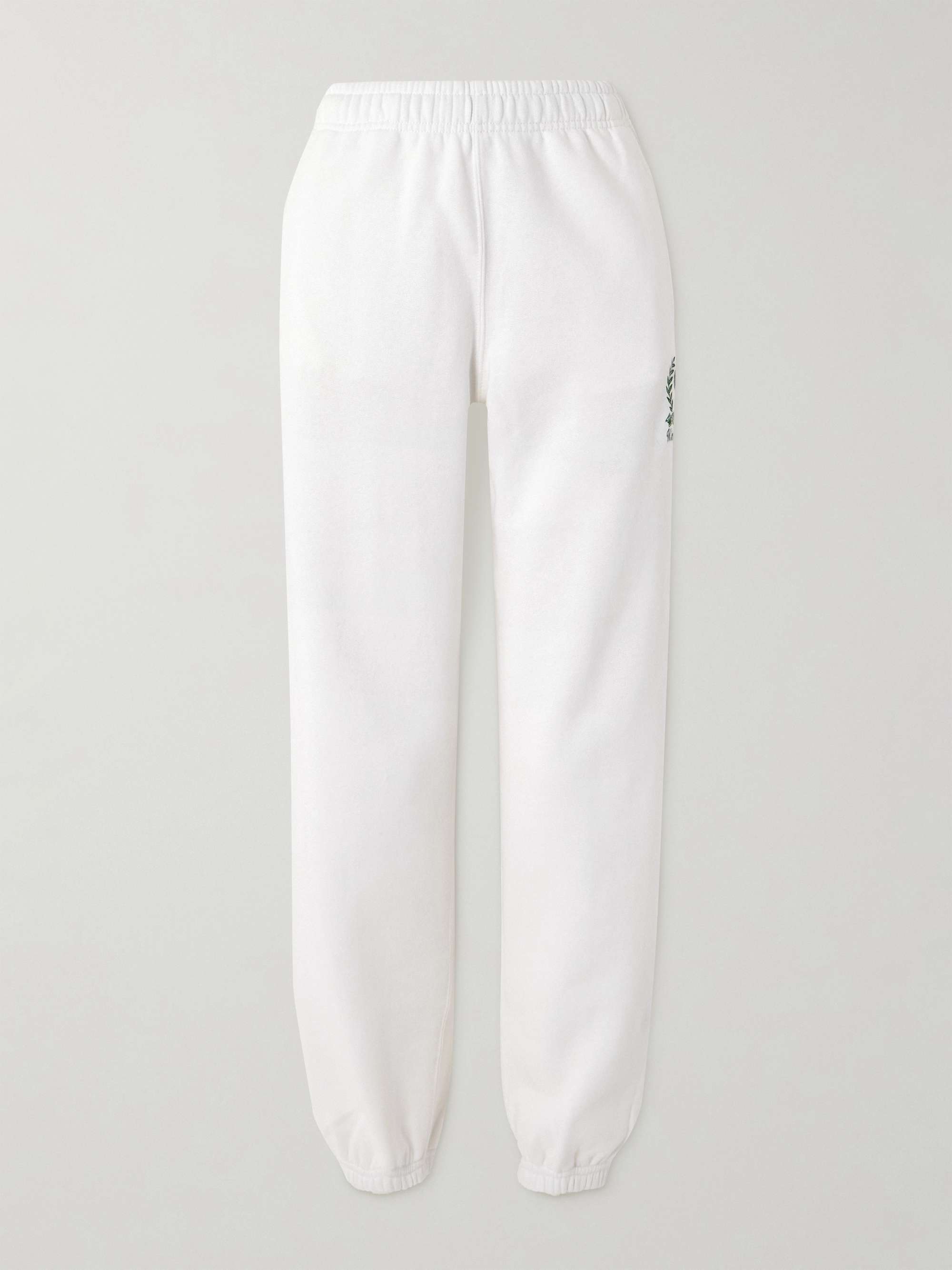+ Wimbledon embroidered cotton-blend jersey track pants view