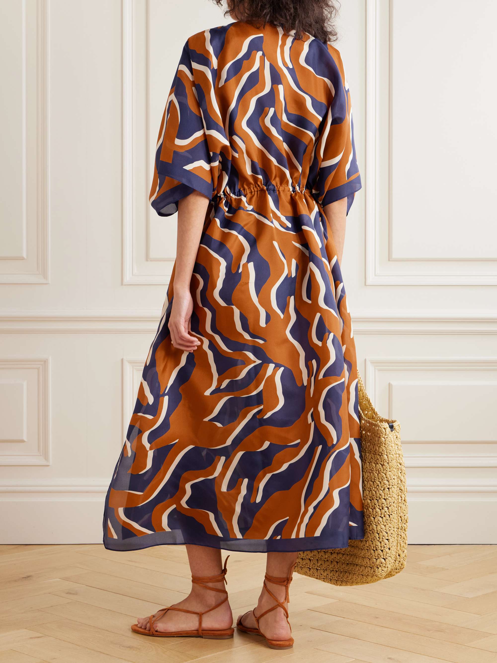 Continent Archipel printed silk-chiffon kaftan view
