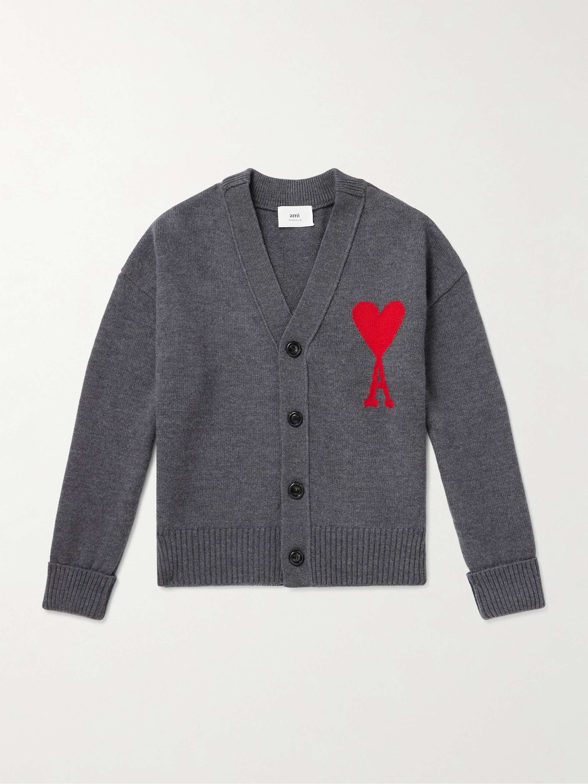 Logo-Intarsia Wool Cardigan view