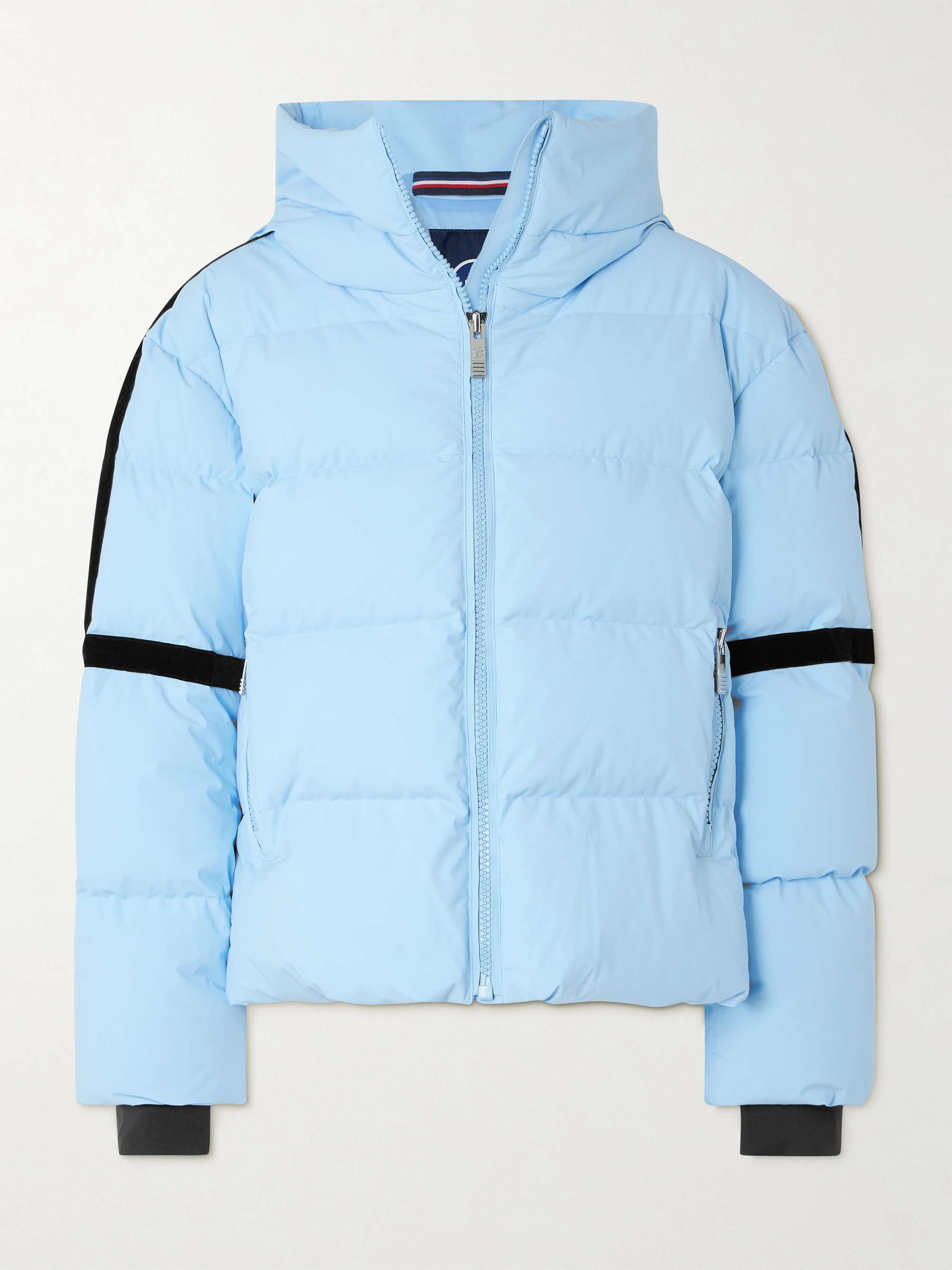 Barsy velvet-trimmed hooded quilted down ski jacket view