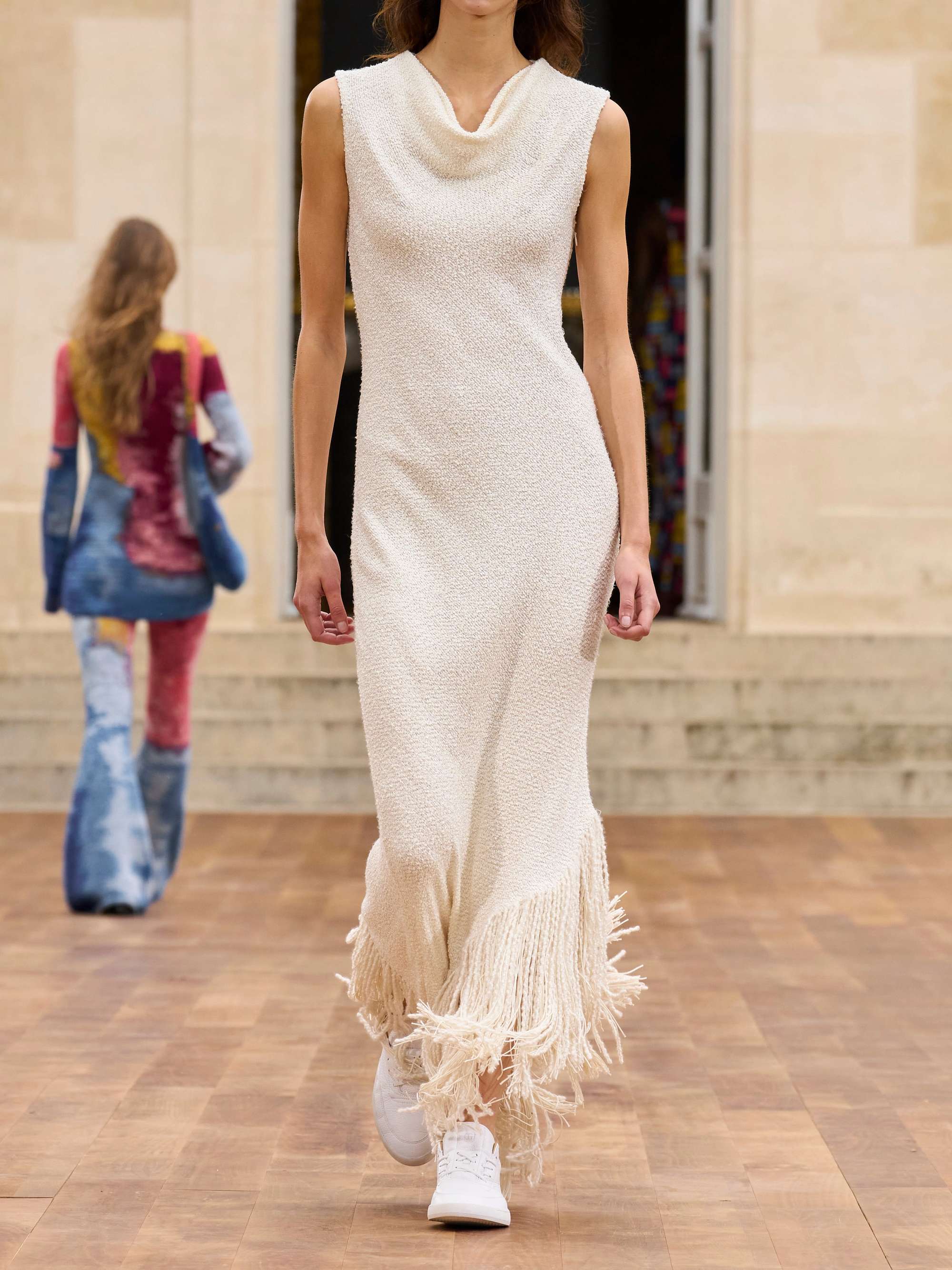 Awar fringed silk-bouclé maxi dress view