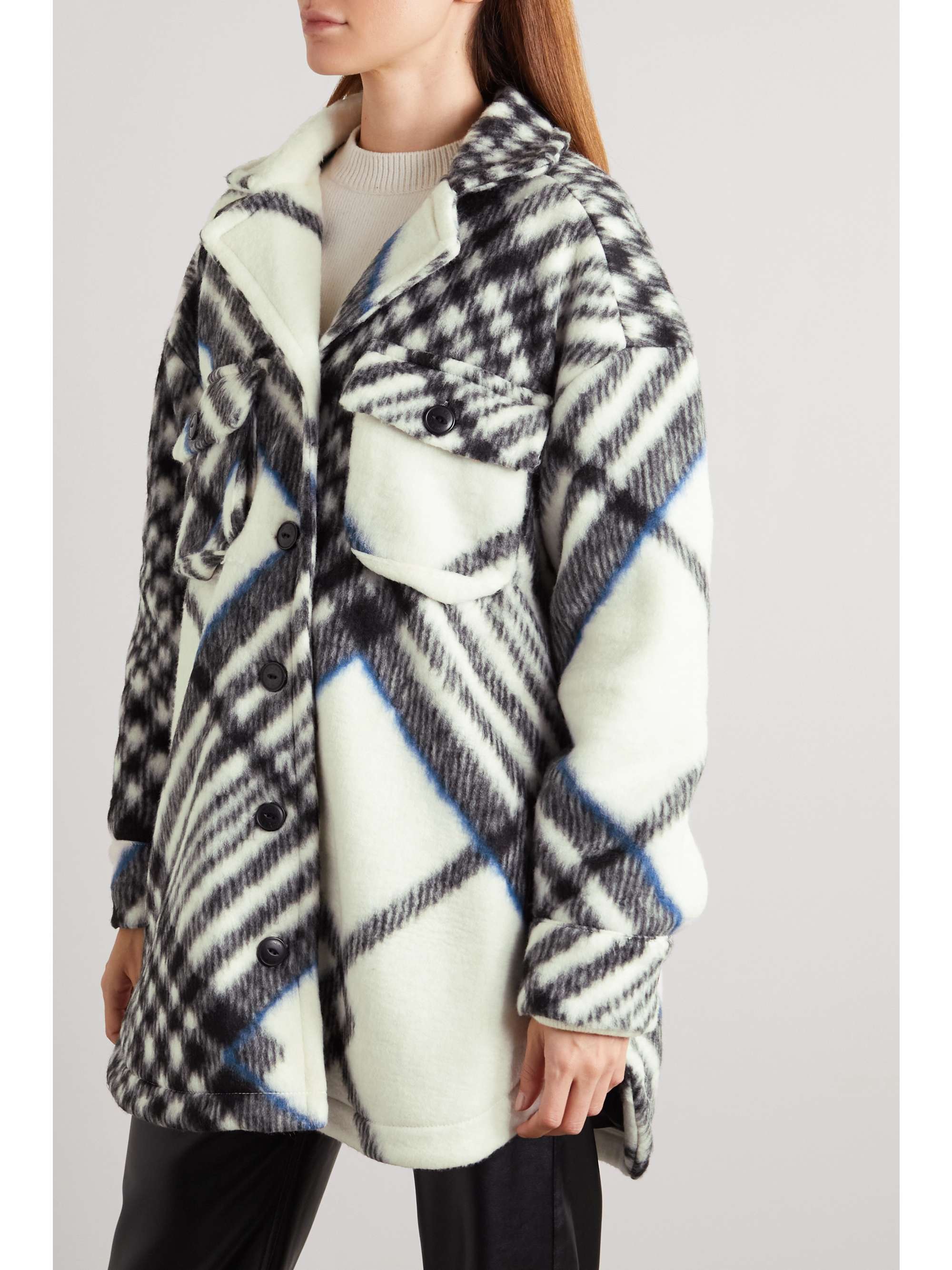 Oakley oversized checked brushed flannel jacket view