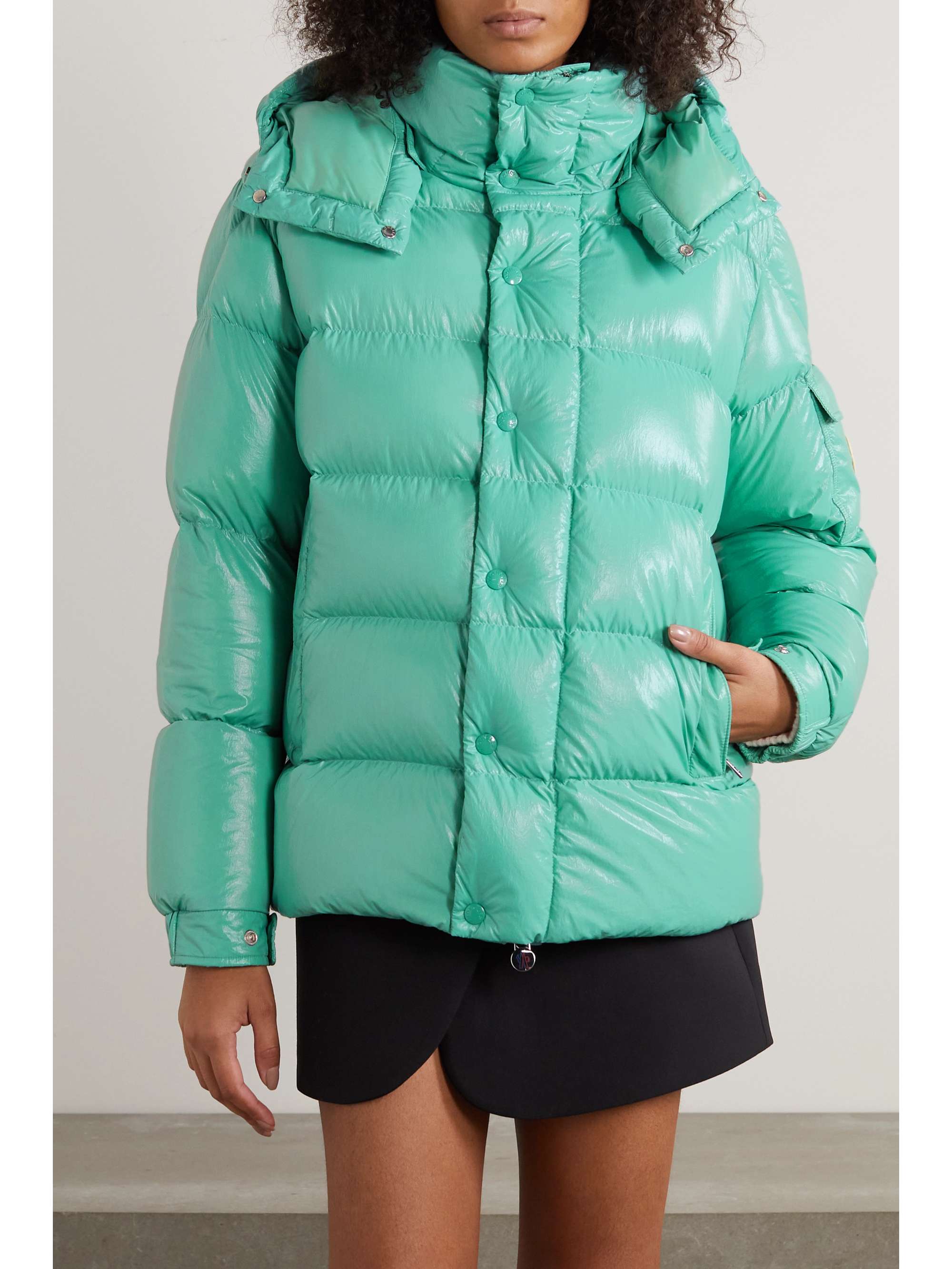 Moncler Maya quilted shell down jacket view