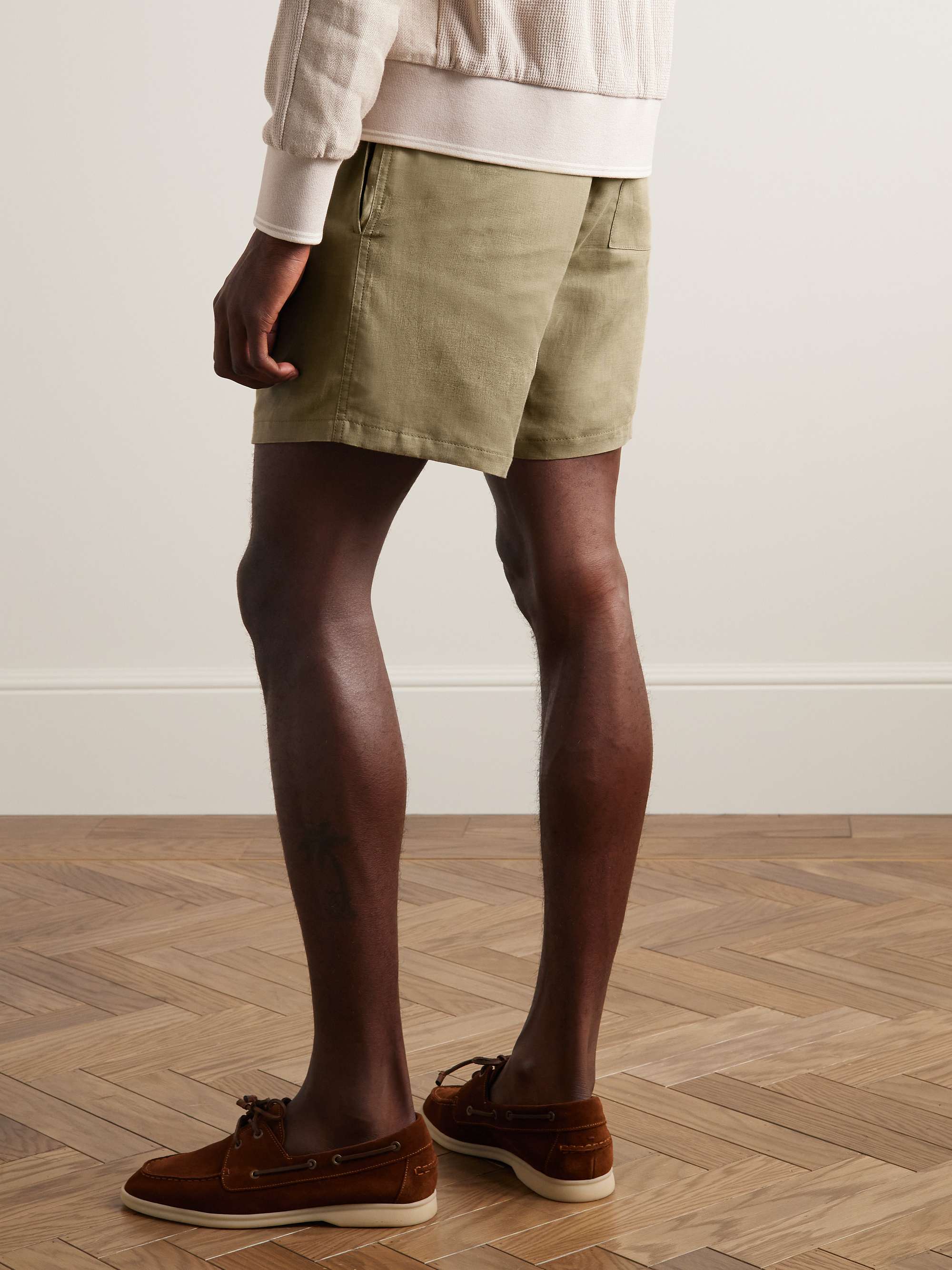 Arizona Straight-Leg Linen Bermuda Shorts view