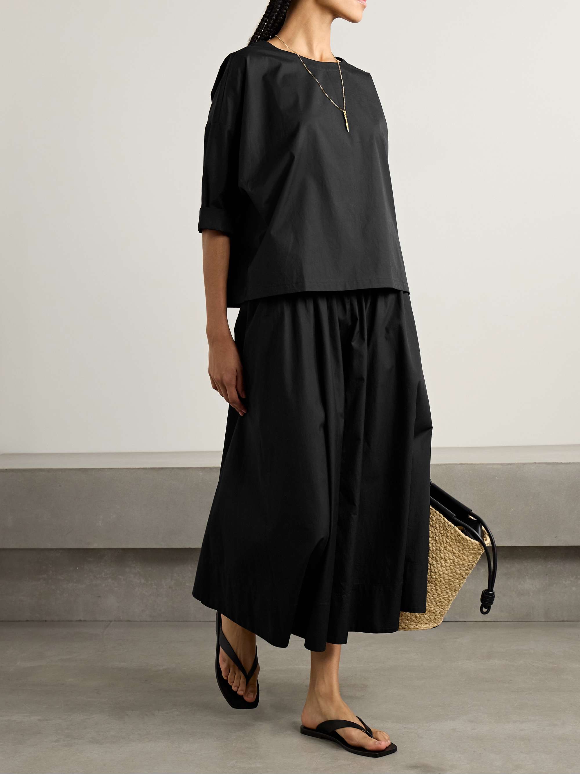 Saria cotton-poplin T-shirt view