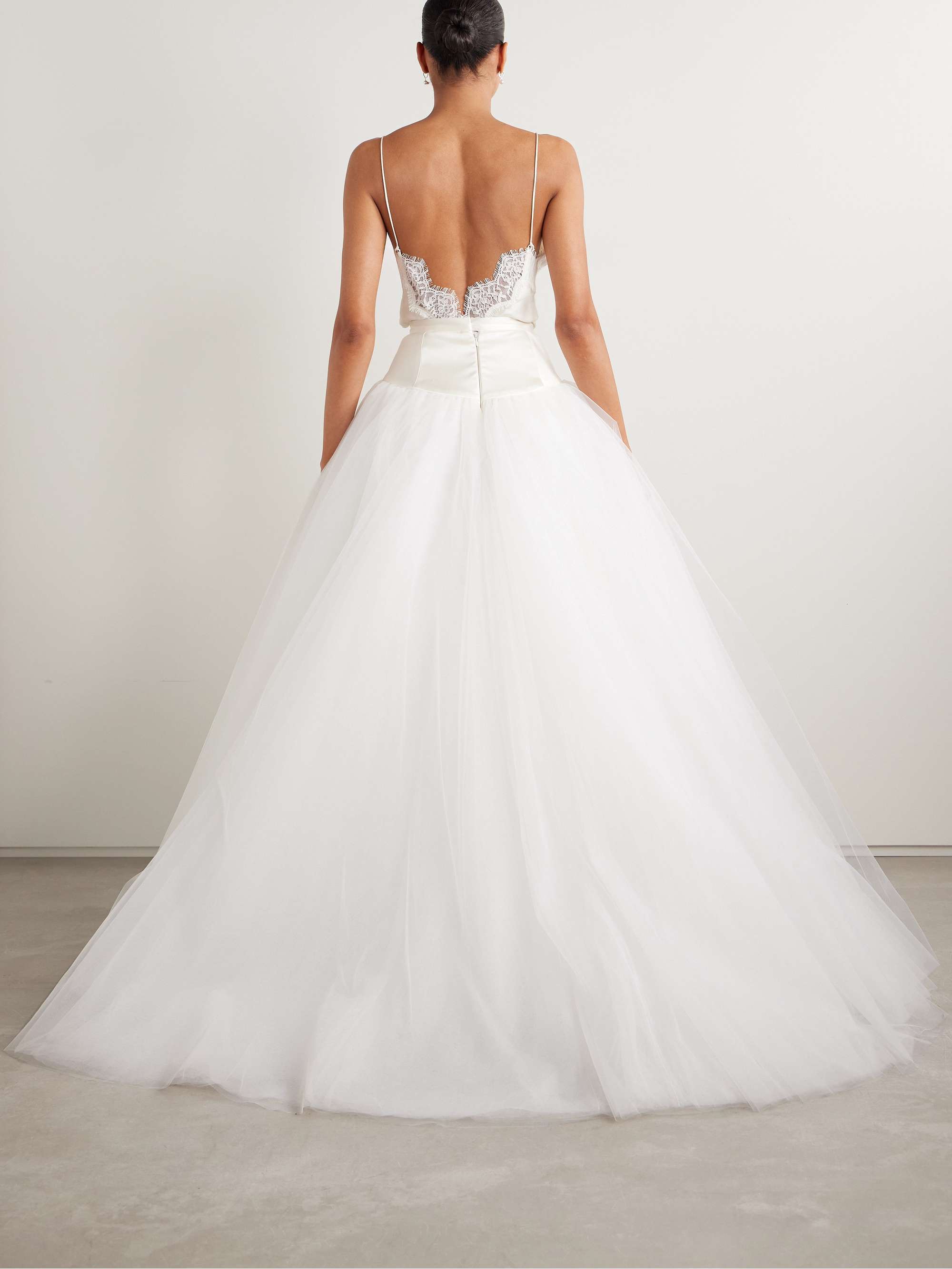 Joe Petticoat satin-trimmed tulle and crinoline maxi skirt view