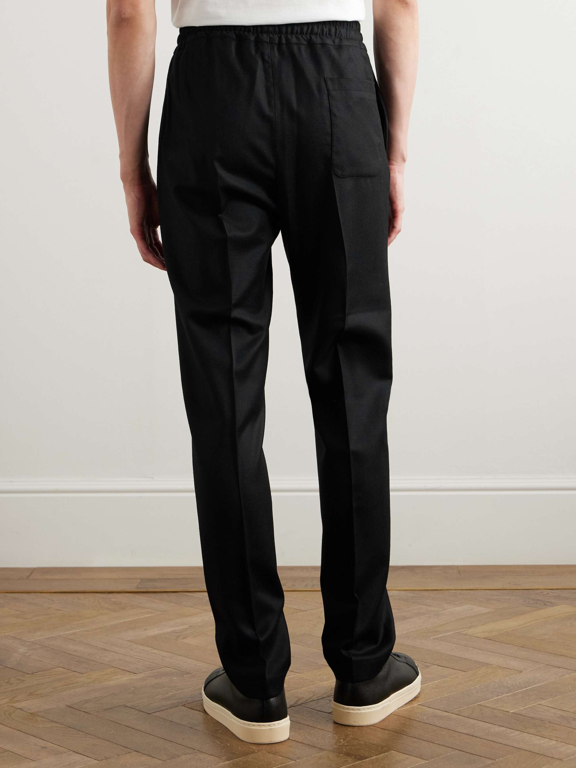 Slim-Fit Wool and Cashmere-Blend Drawstring Trousers view