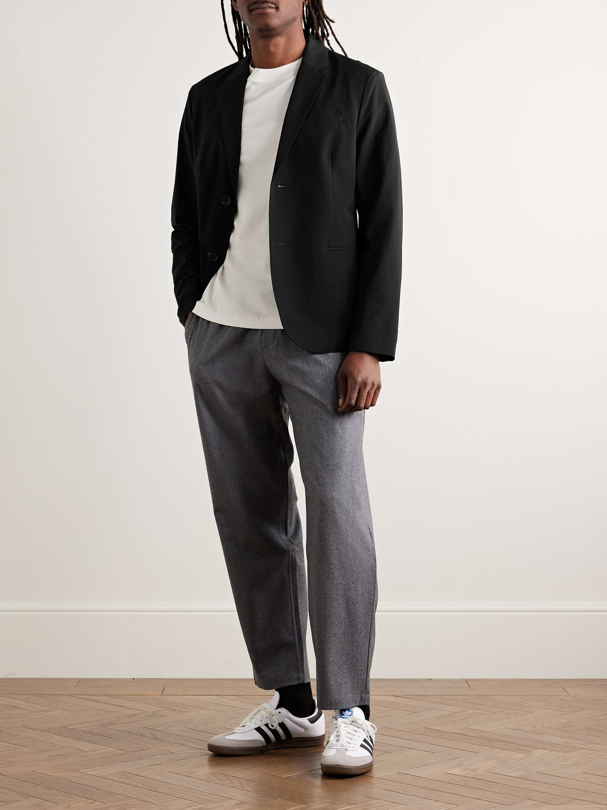 Performance Slim-Fit Unstructured Cotton-Blend Blazer view