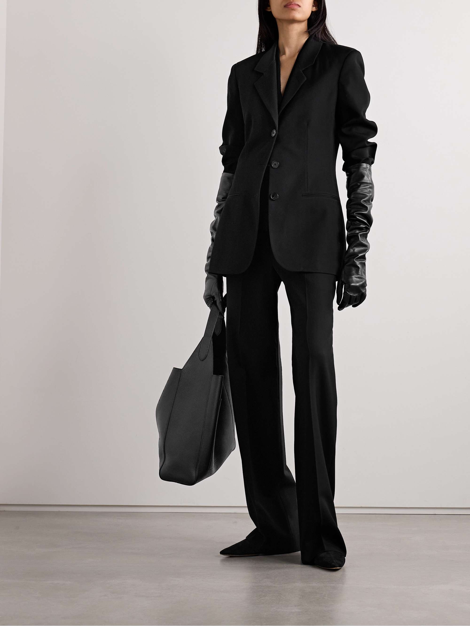 Encore grain de poudre wool straight-leg pants view