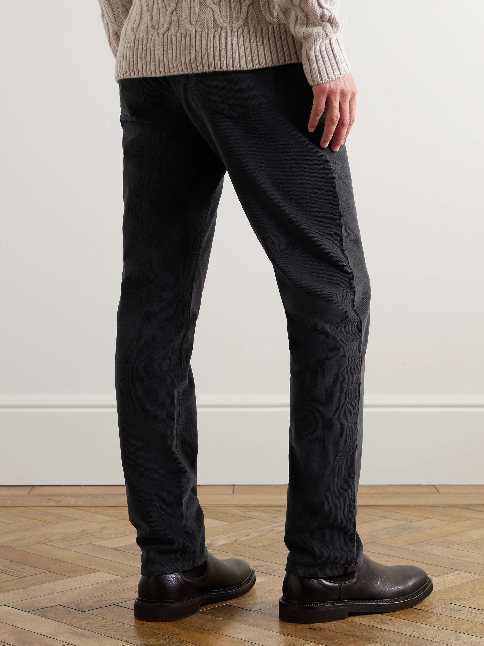 Tim Straight-Leg Cotton-Blend Corduroy Trousers view