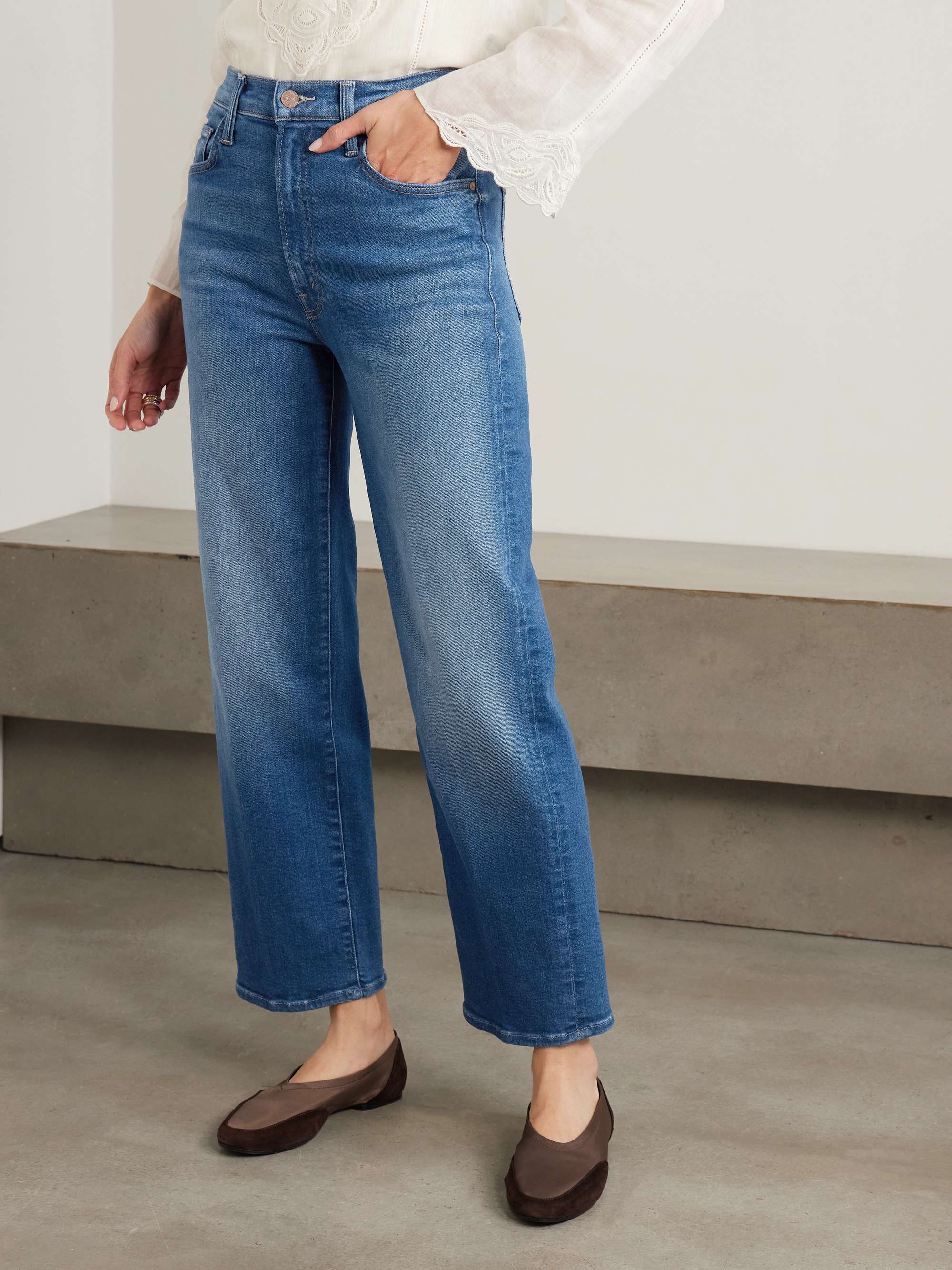 The Rambler Zip Flood mid-rise straight-leg jeans view