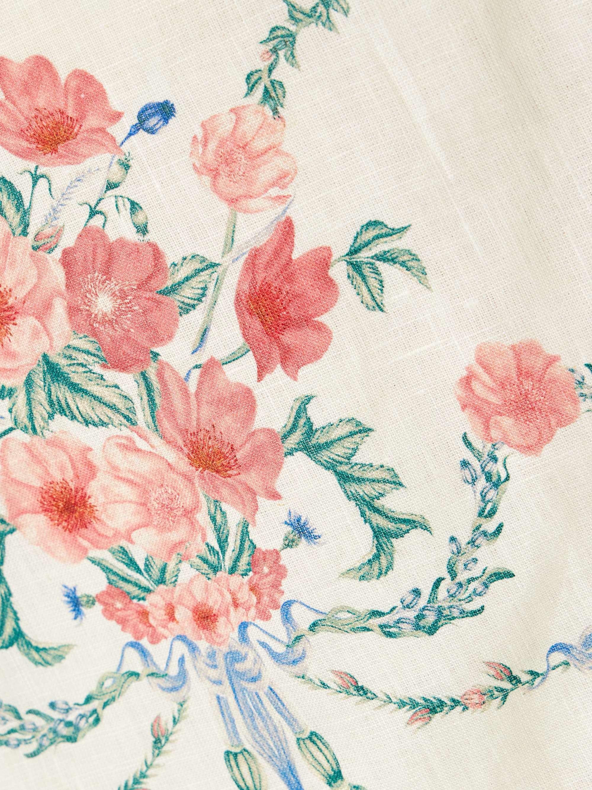 Luna Mosqueta floral-print linen mini wrap skirt view