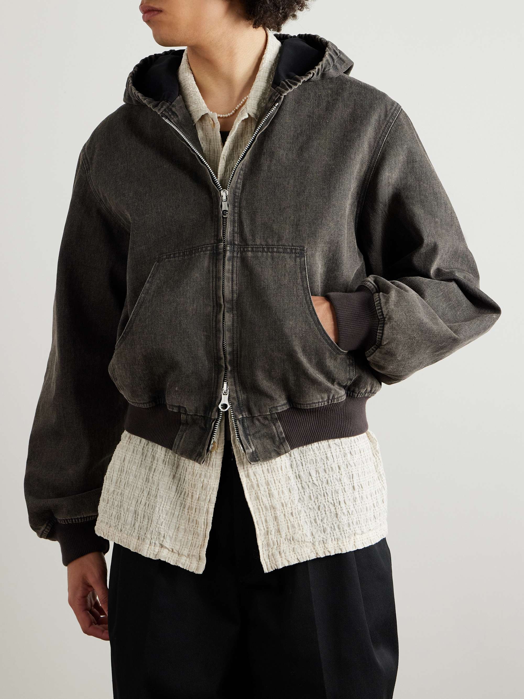 Bank Denim Hooded Jacket view