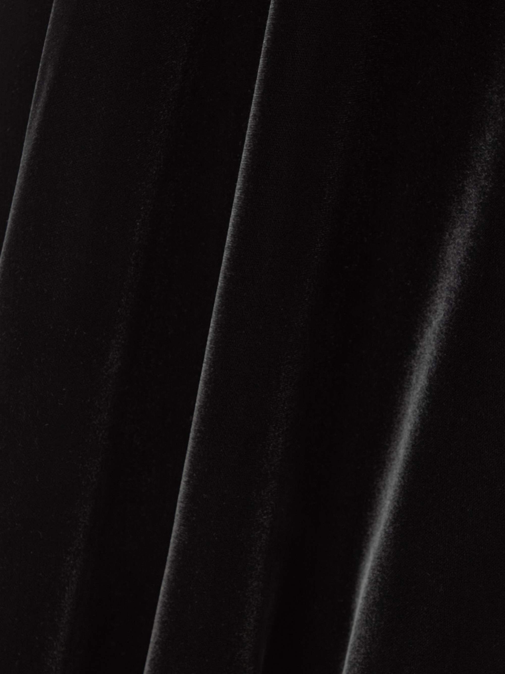 Asymmetric velvet skirt view
